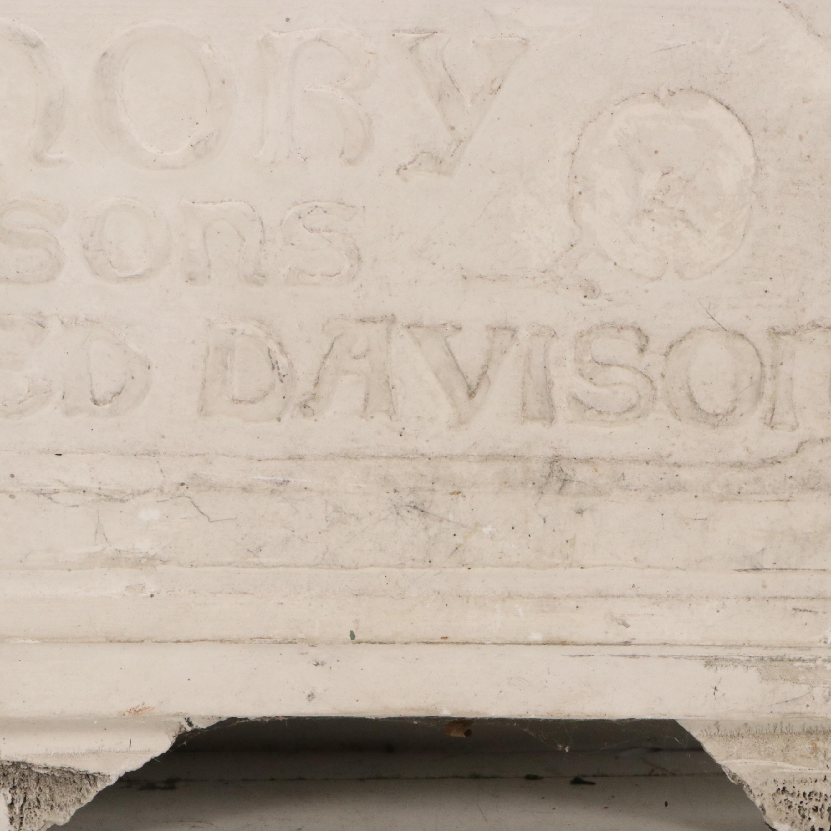 Chester Beach Cast Concrete Memorial Bas-Relief Panel and Associated Mold