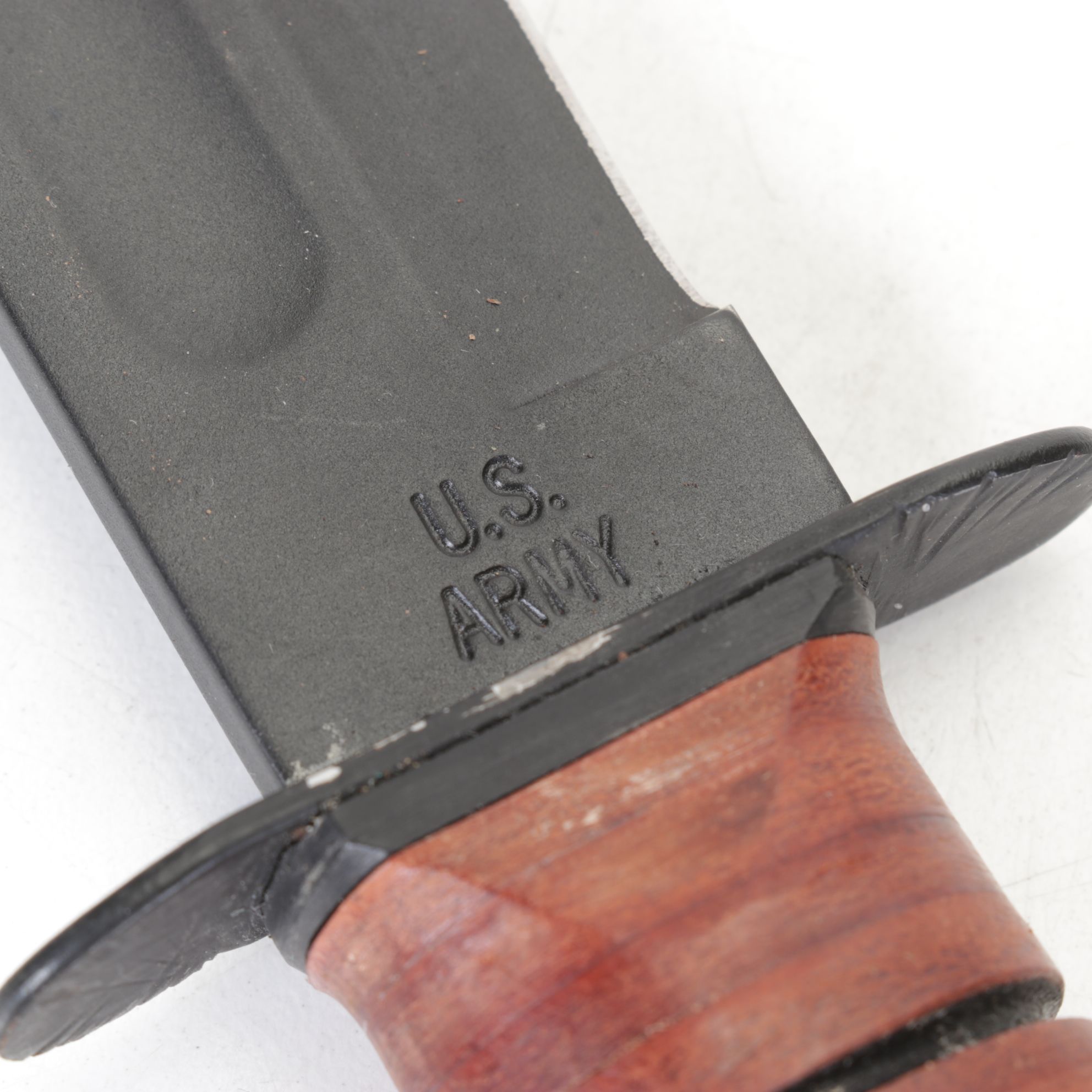 KA-BAR Matte Black Fixed Blade Knife with U.S. Army Sheath