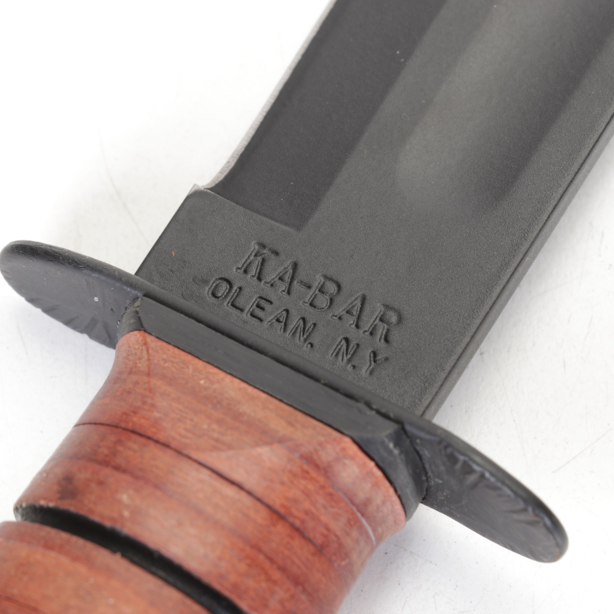 KA-BAR Matte Black Fixed Blade Knife with U.S. Army Sheath