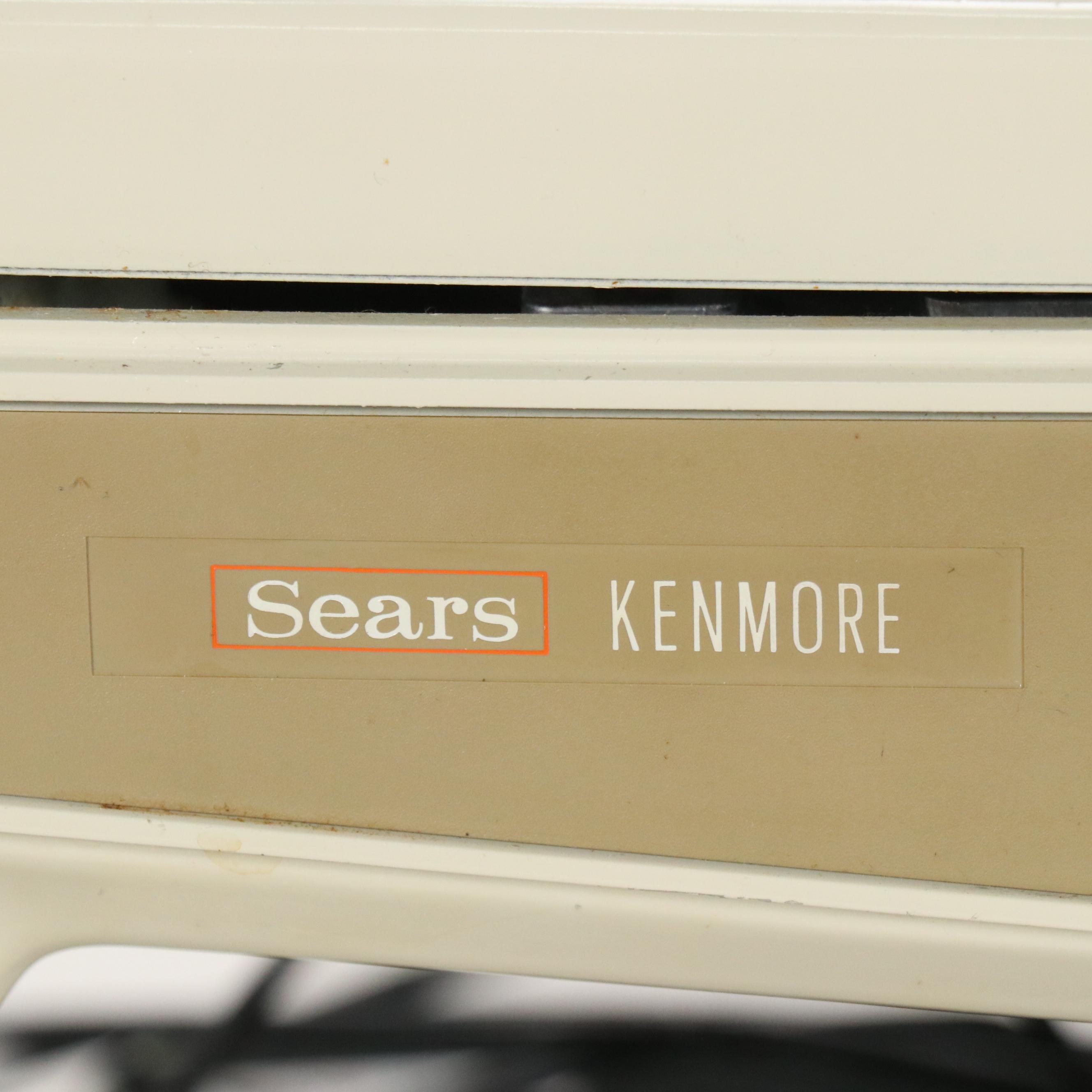Sears Kenmore Electric Sewing Machine with Portable Case and Notions