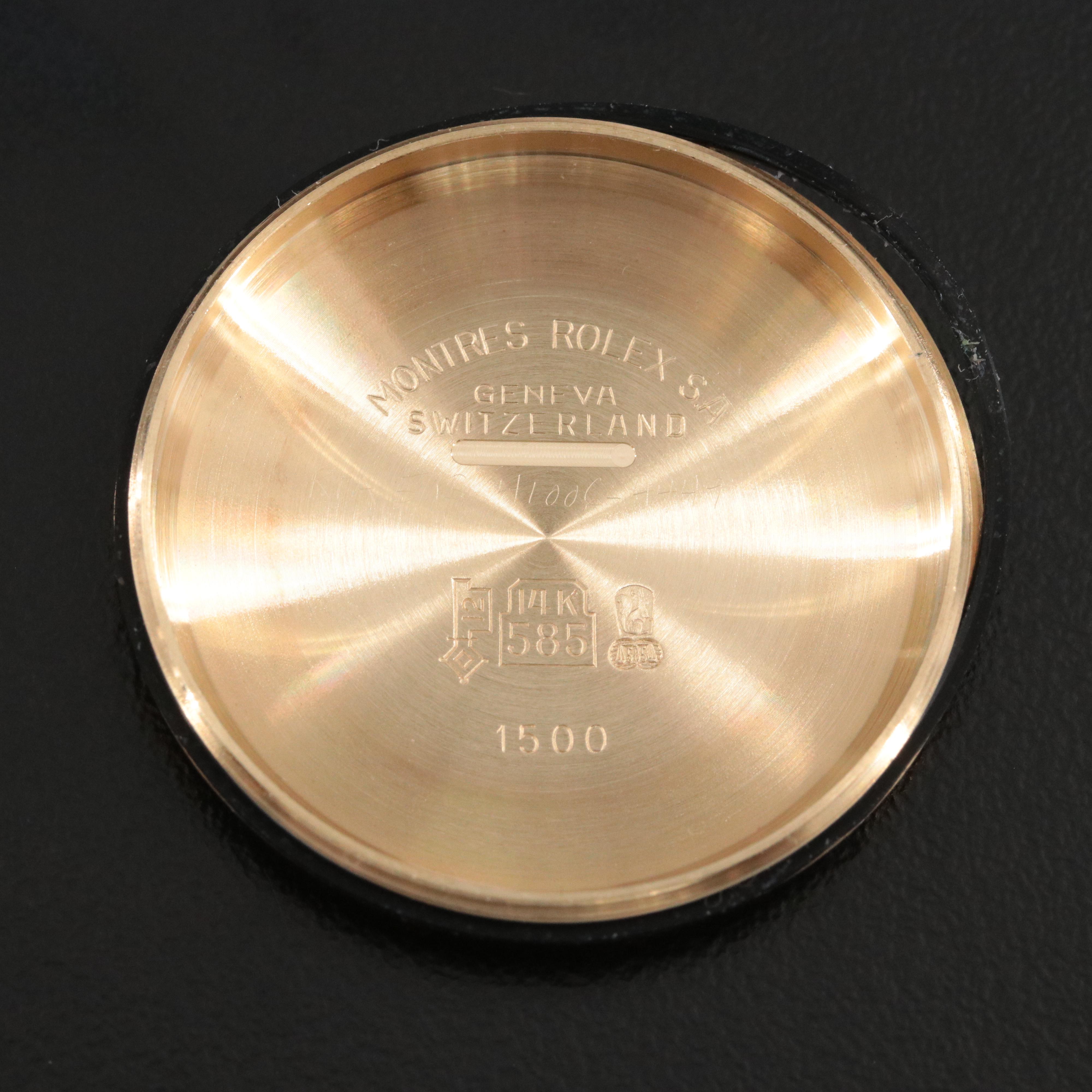 14K Rolex Oyster Perpetual Date 1503 Vintage Watch c.1970