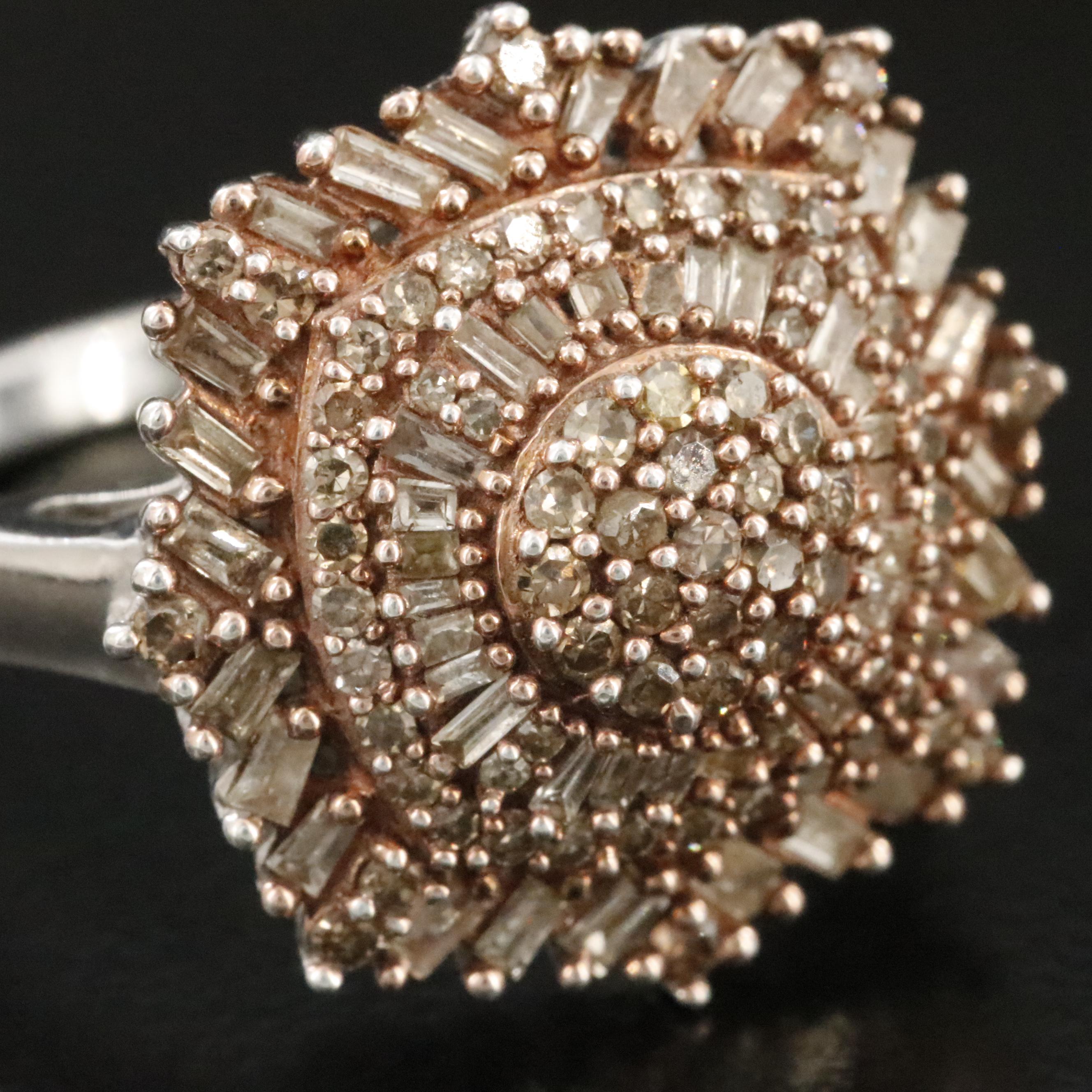 Sterling 1.00 CTW Diamond Ring