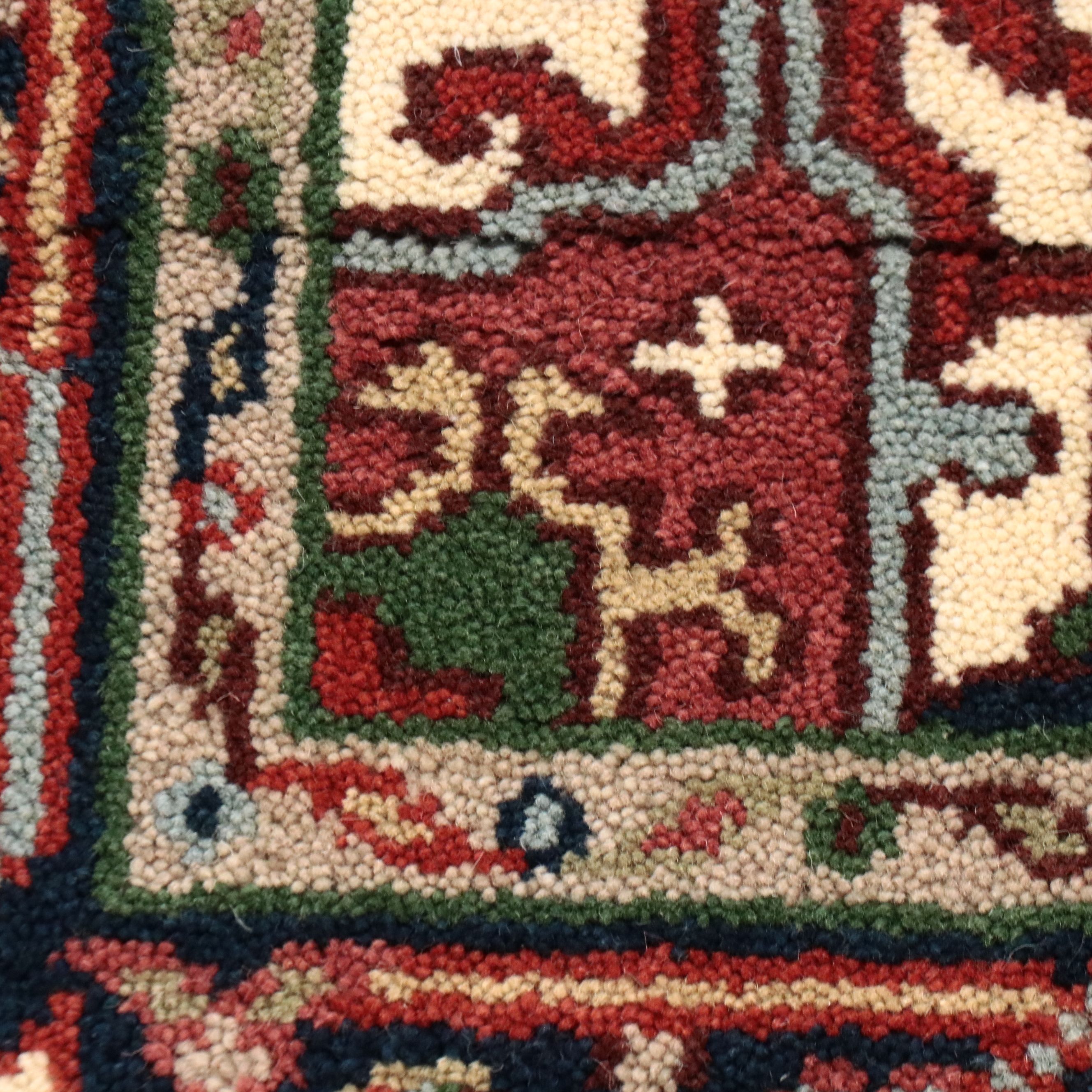 3' x 5'2 Hand-Knotted Indo-Persian Heriz Area Rug