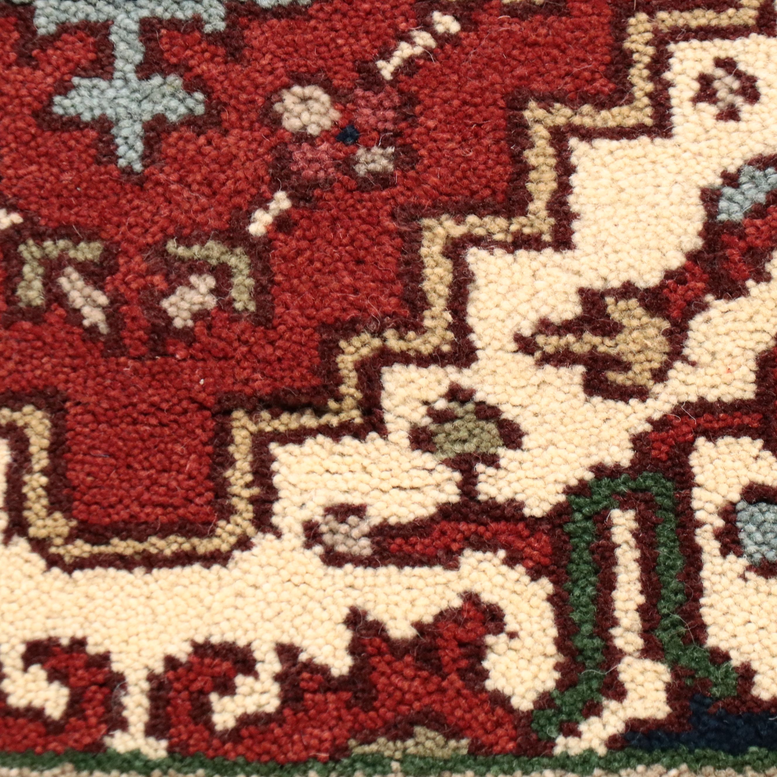 3' x 5'2 Hand-Knotted Indo-Persian Heriz Area Rug