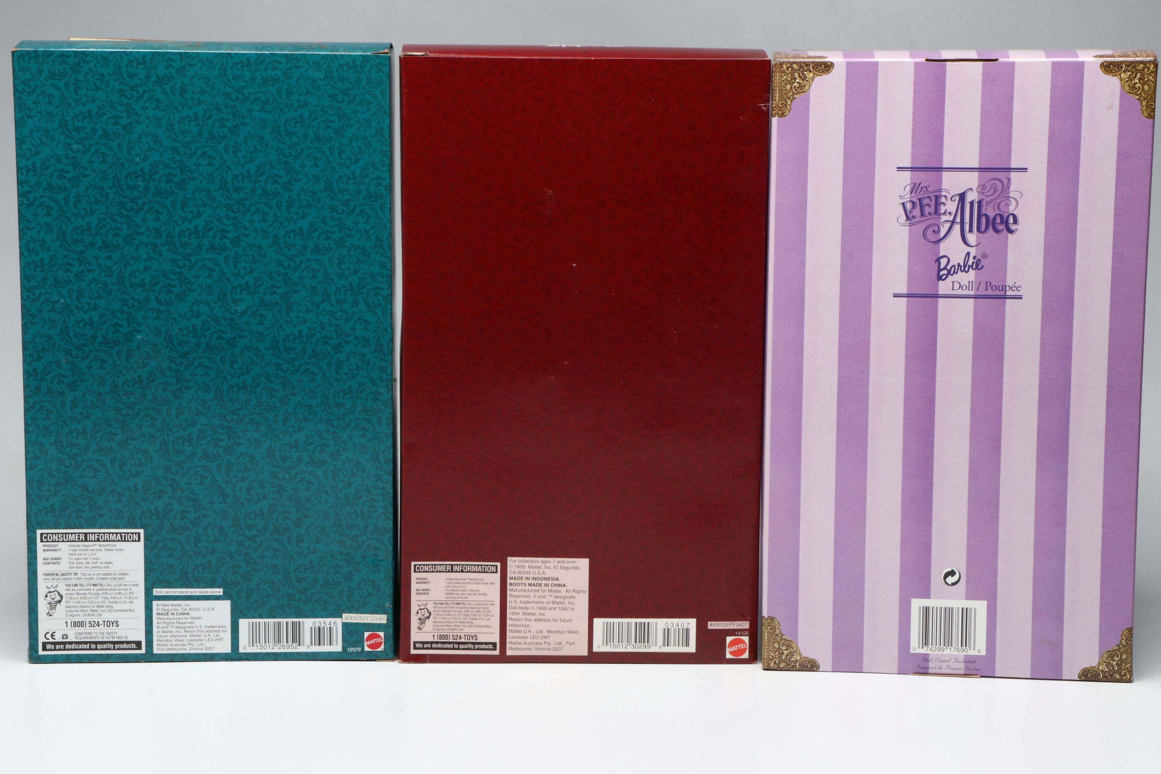 Barbie "Mrs. P.F.E. Albee", "Holiday Memories", and Other Barbie Dolls