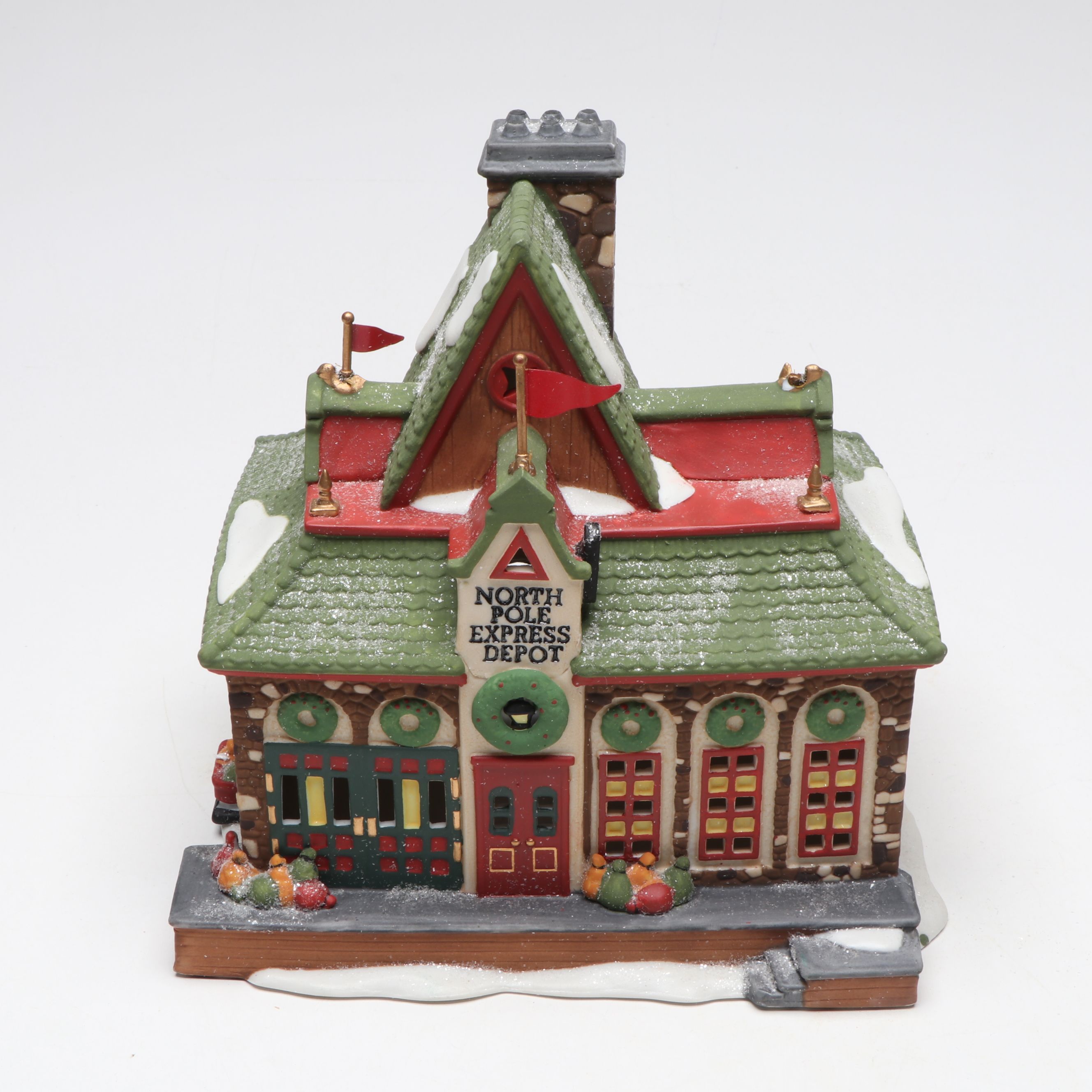 Department 56 "North Pole Express Depot" with More North Pole Series Sets
