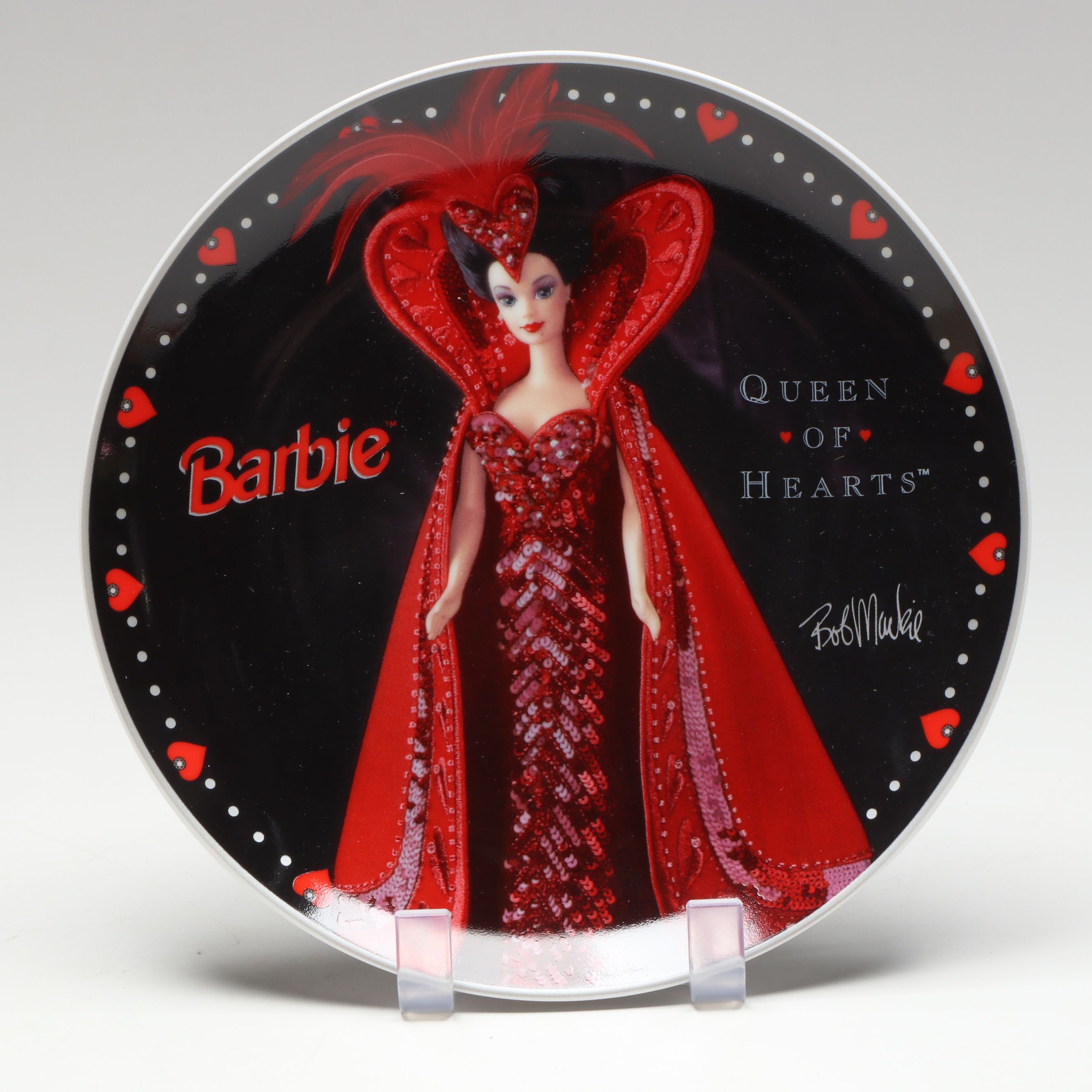 Barbie Bob Mackie "Queen of Hearts" Doll with Porcelain Collectors Plate