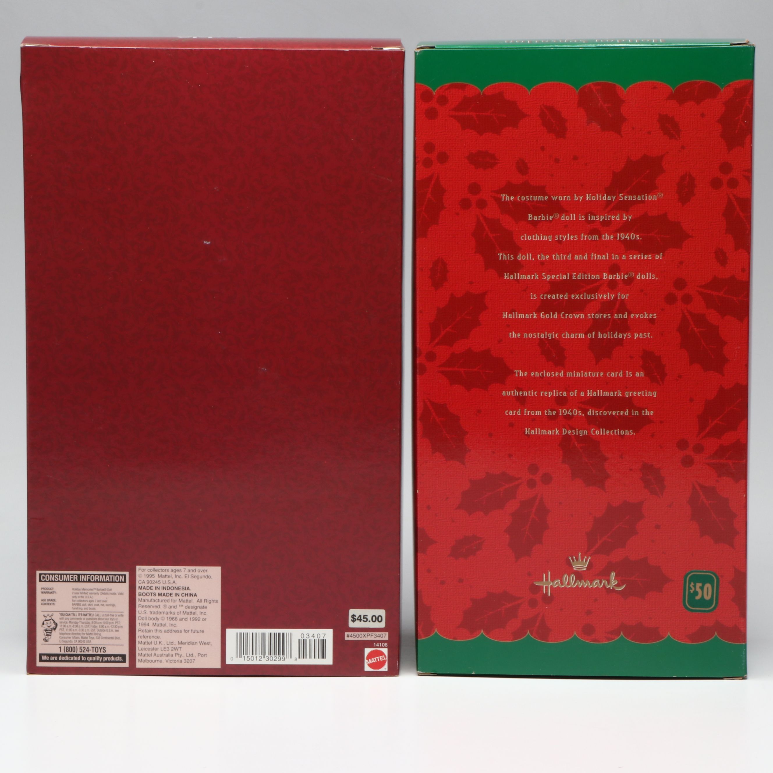 Barbie "Fair Valentine", "Holiday Sensation", and Other Barbie Dolls