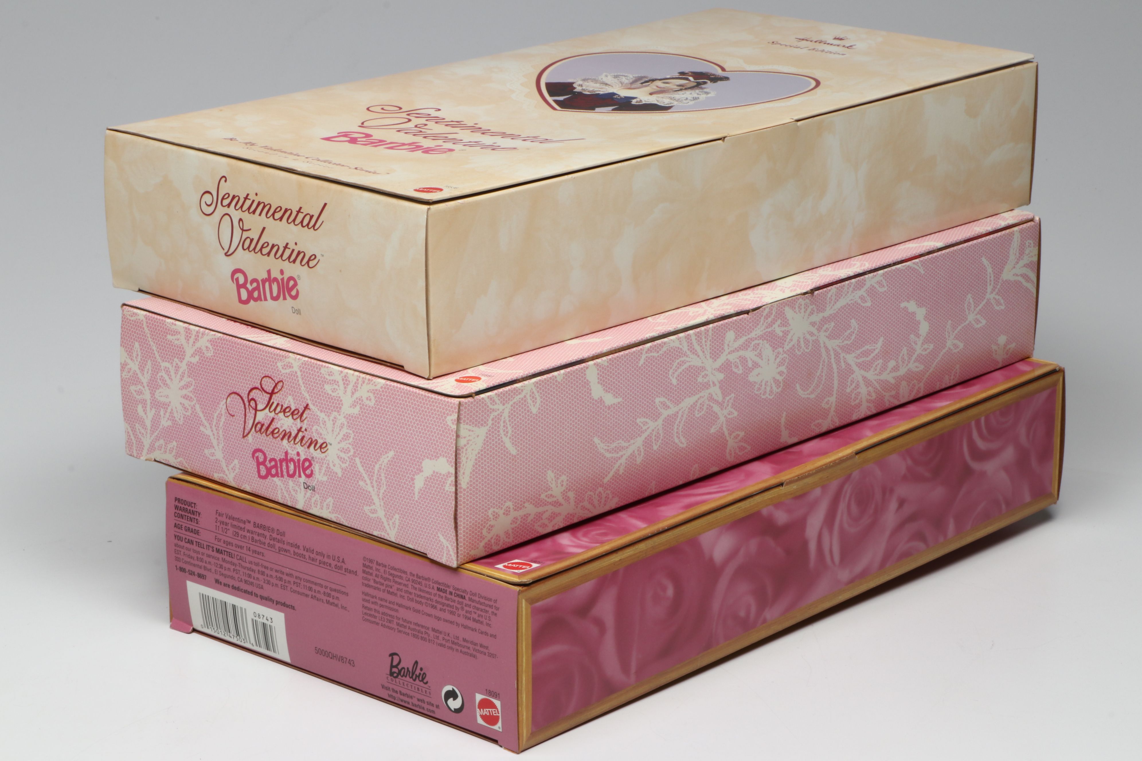 Barbie "Fair Valentine", "Holiday Sensation", and Other Barbie Dolls