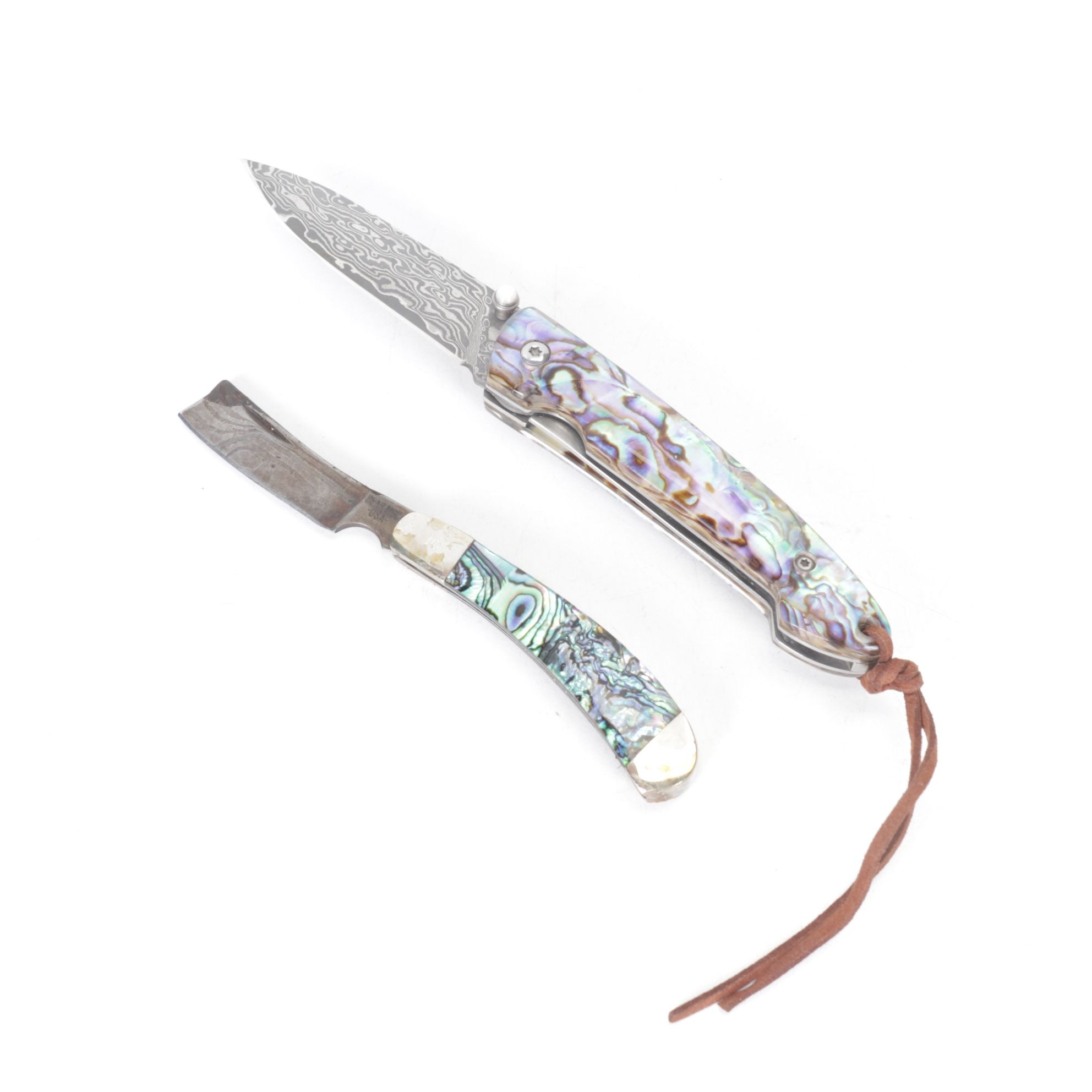 Folding Pocket Knife Collection with Abalone and MOP Handles