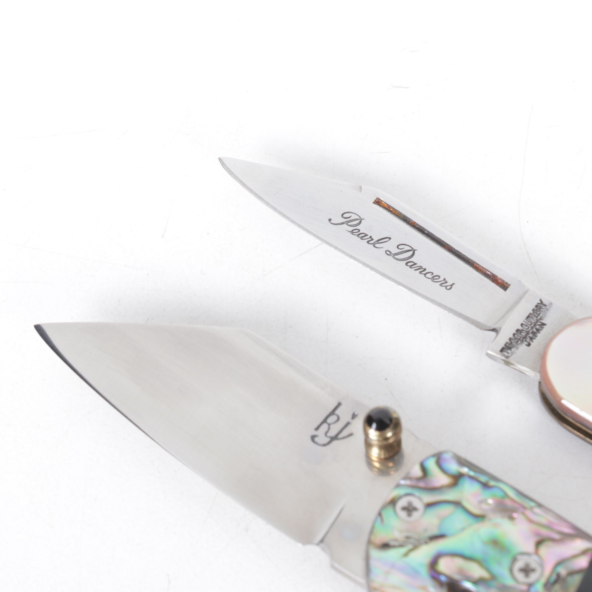 Folding Pocket Knife Collection with Abalone and MOP Handles