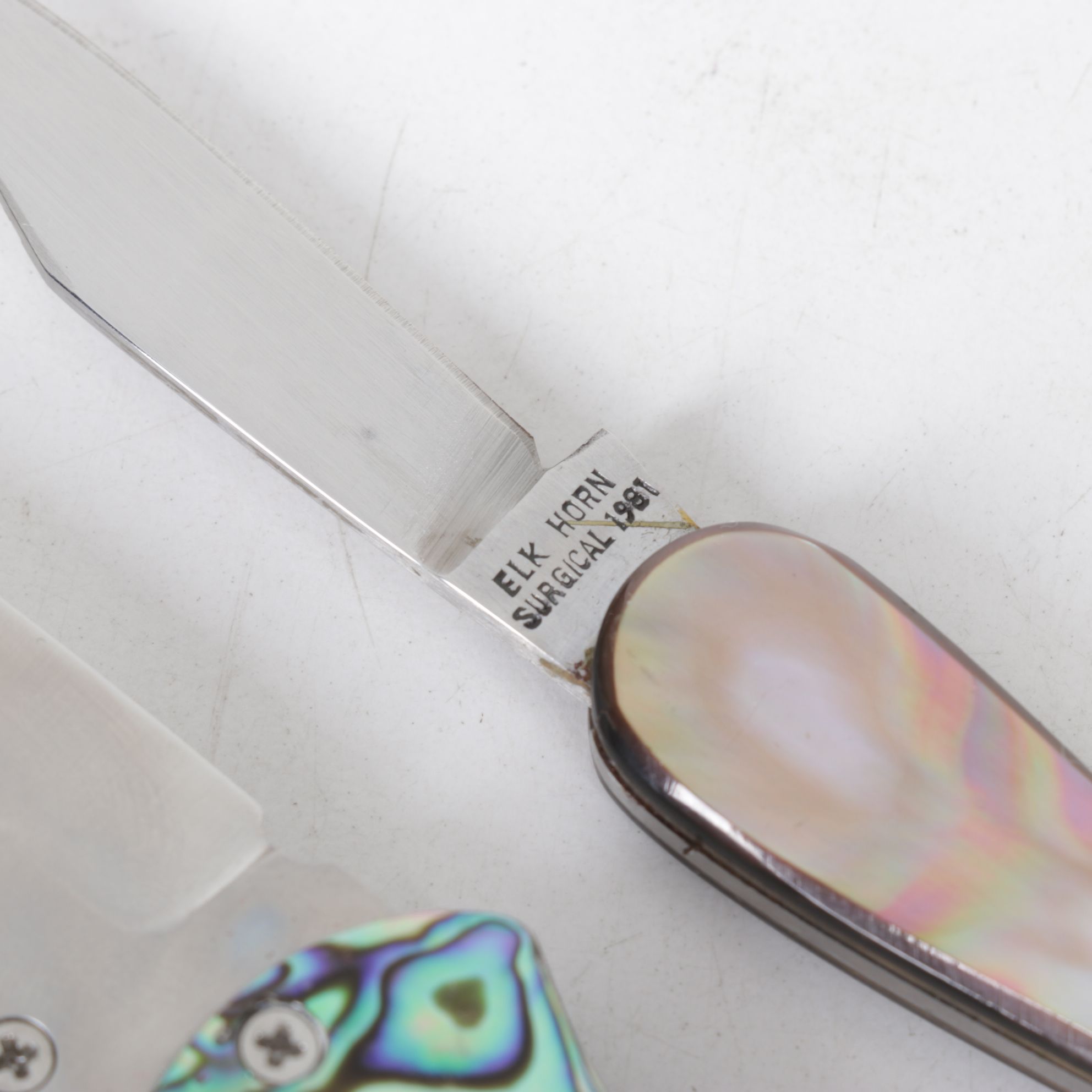 Folding Pocket Knife Collection with Abalone and MOP Handles