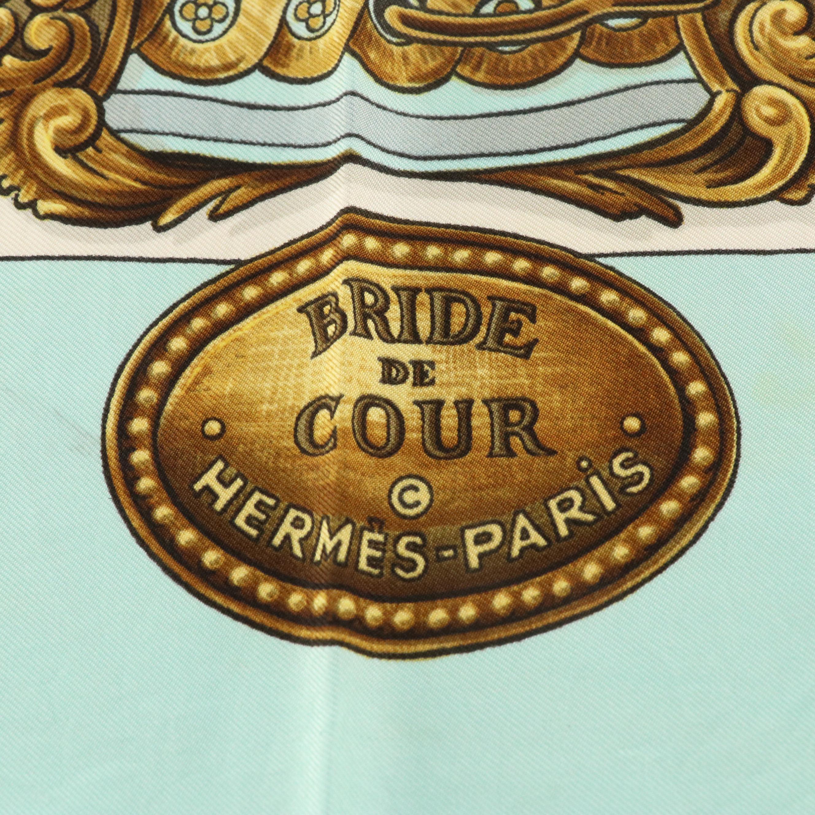 Hermès Early Issue "Bride de Cour" Silk Twill Scarf 90
