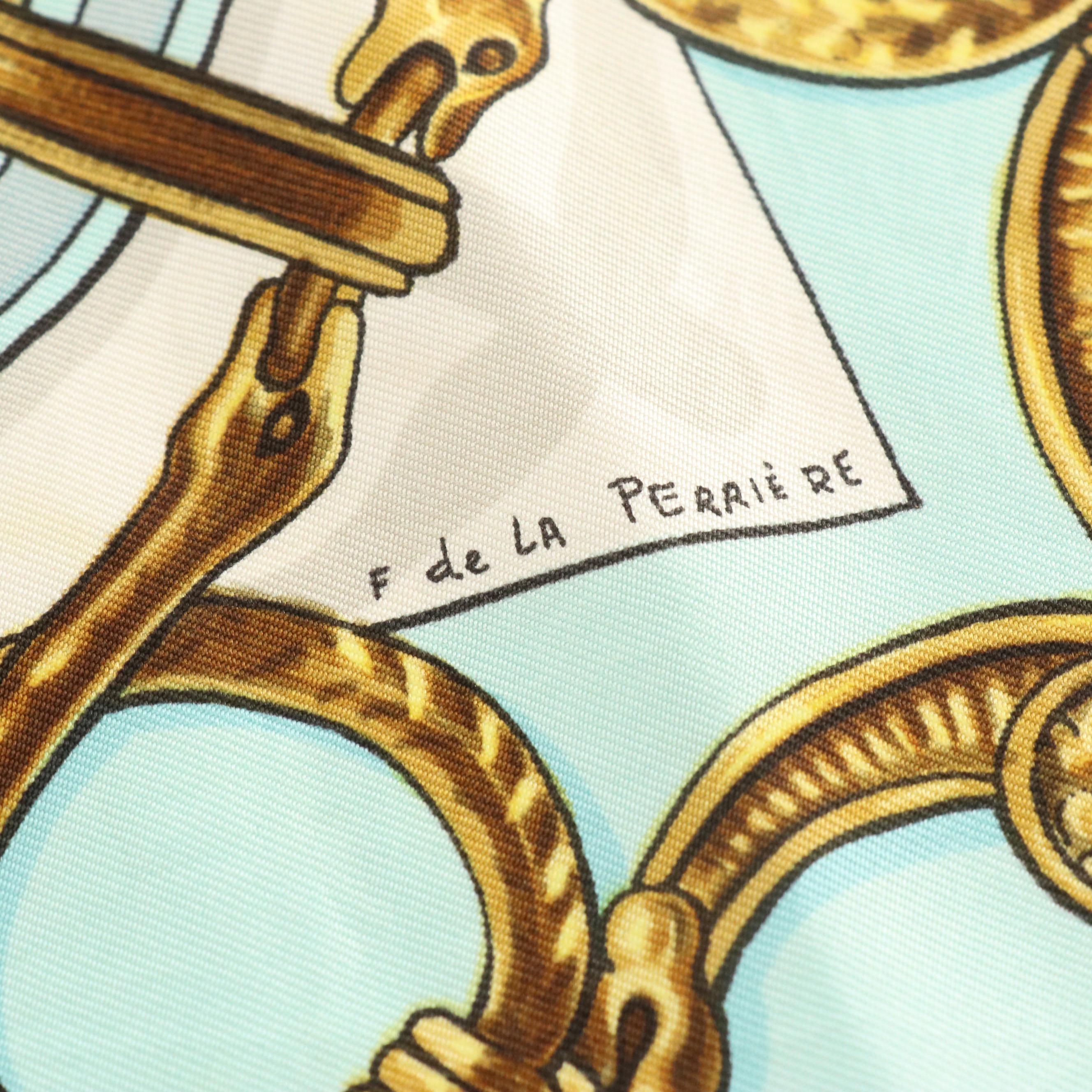 Hermès Early Issue "Bride de Cour" Silk Twill Scarf 90