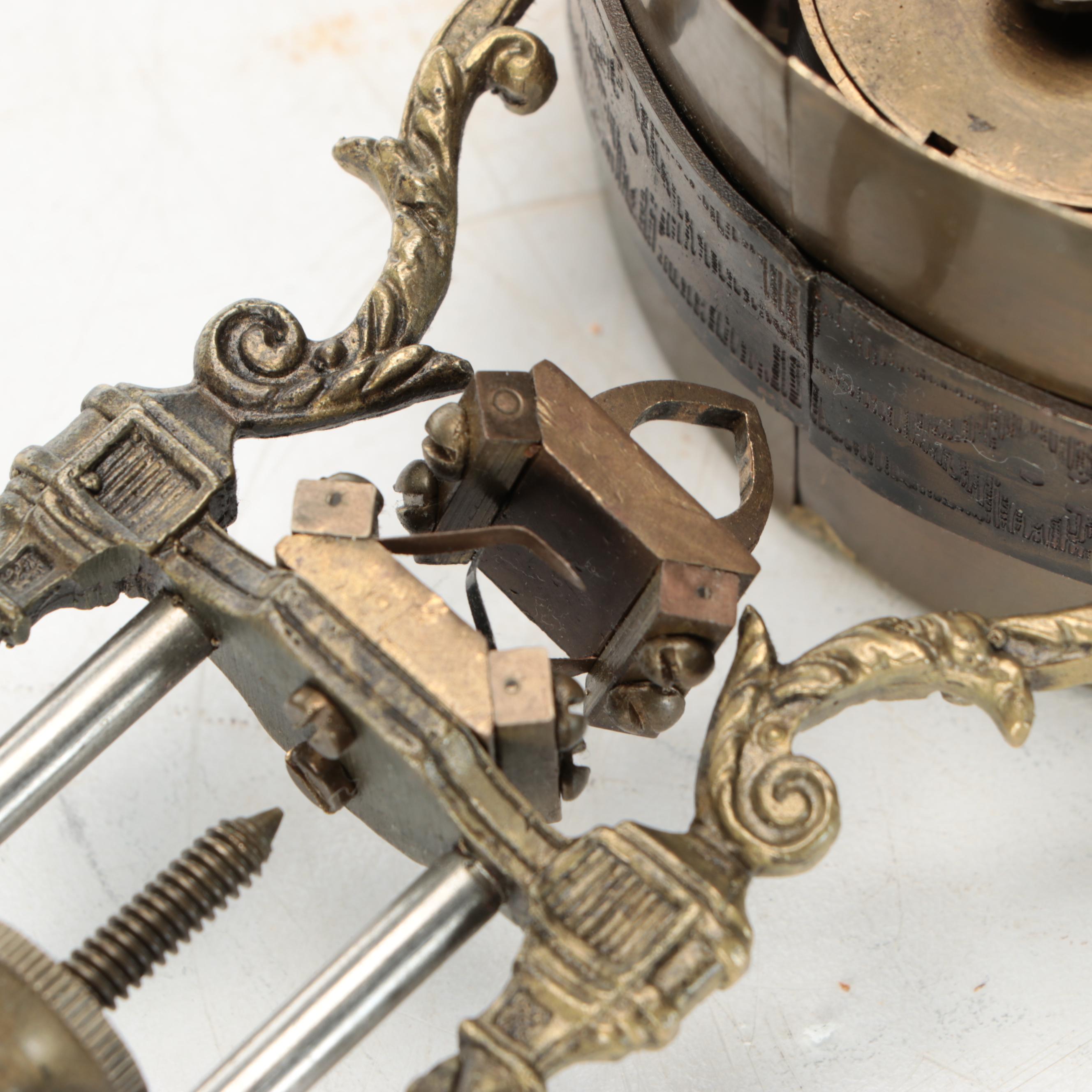 Ansonia "Gloria" Brass and Spelter Swinger Pendulum Clock