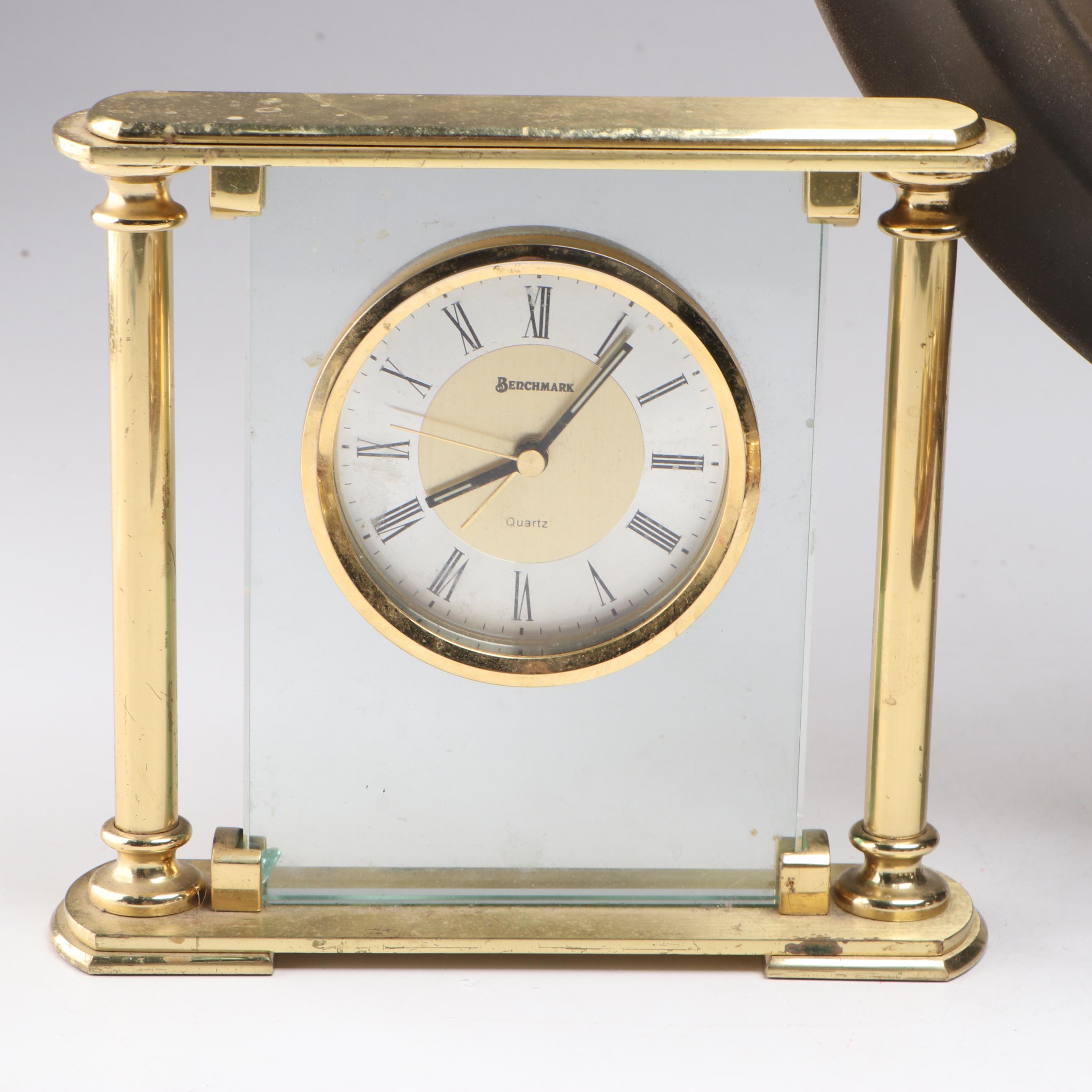 Benchmark Three Part Weather Station with Seth Thomas and Other Mantel Clocks