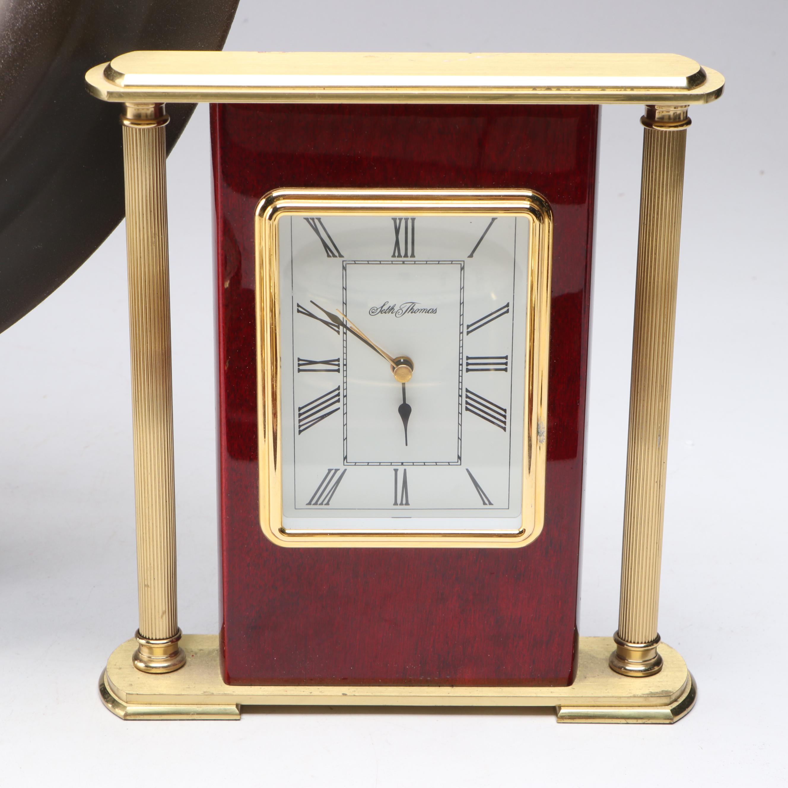 Benchmark Three Part Weather Station with Seth Thomas and Other Mantel Clocks