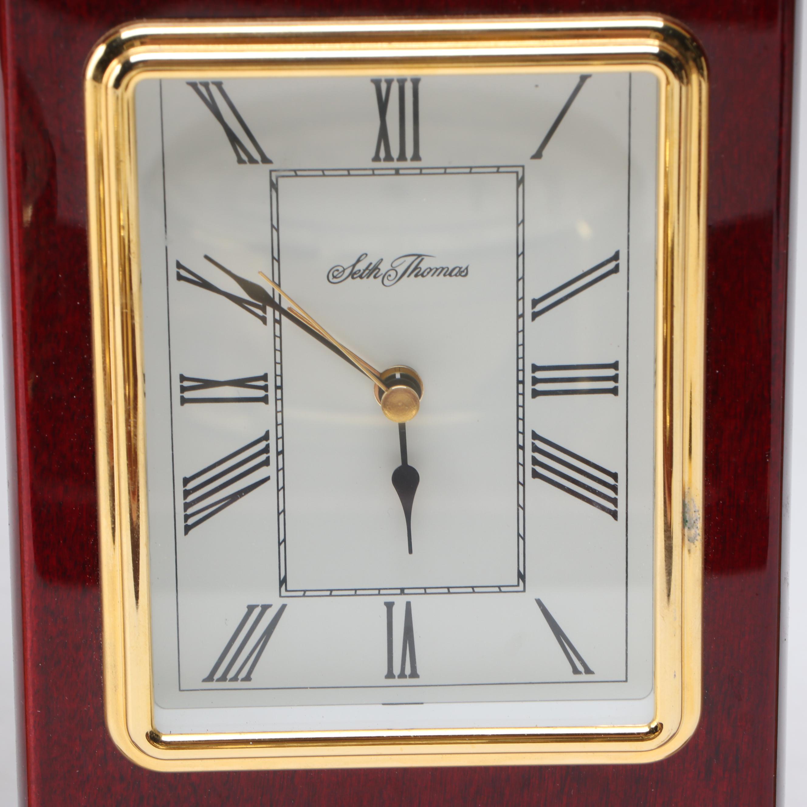 Benchmark Three Part Weather Station with Seth Thomas and Other Mantel Clocks