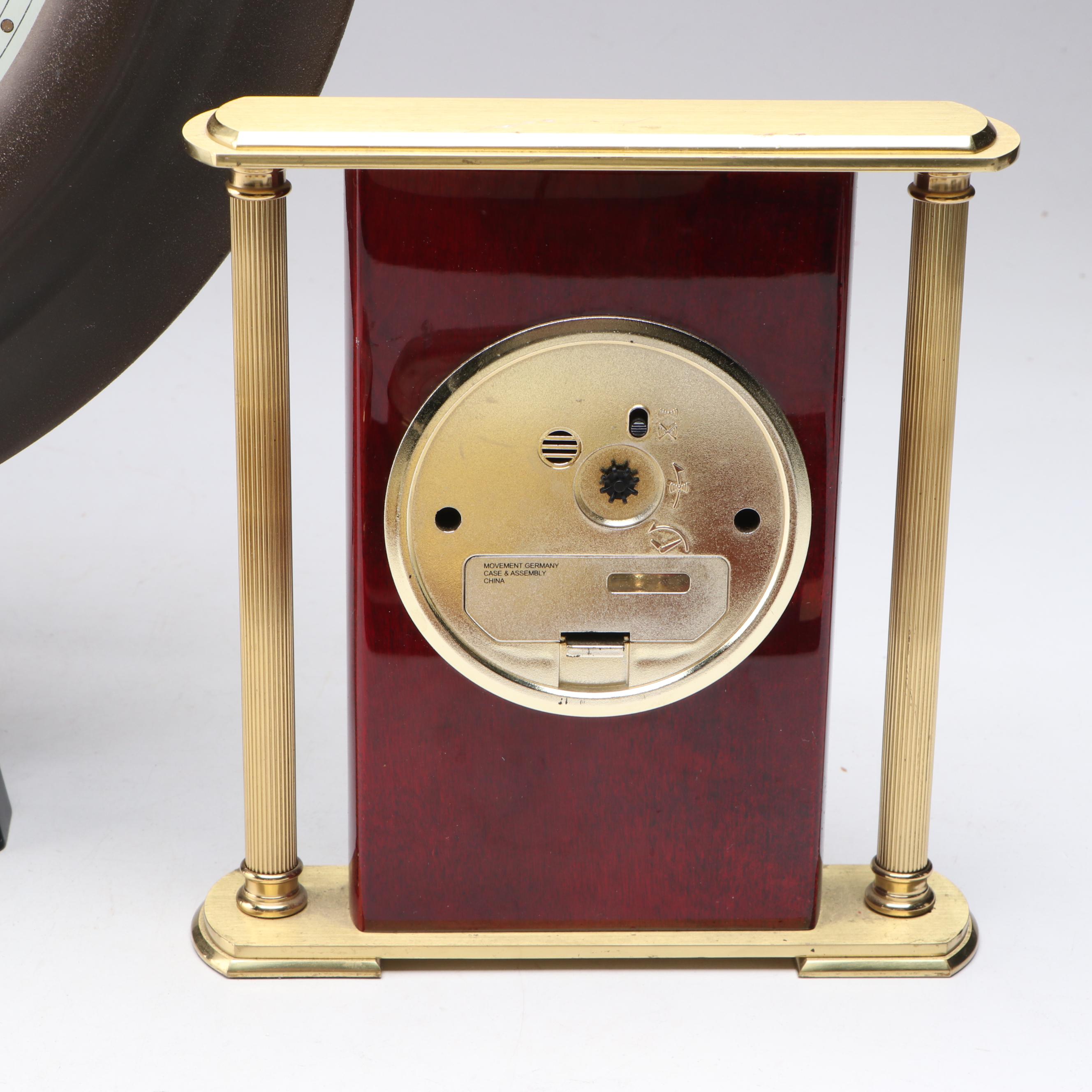 Benchmark Three Part Weather Station with Seth Thomas and Other Mantel Clocks