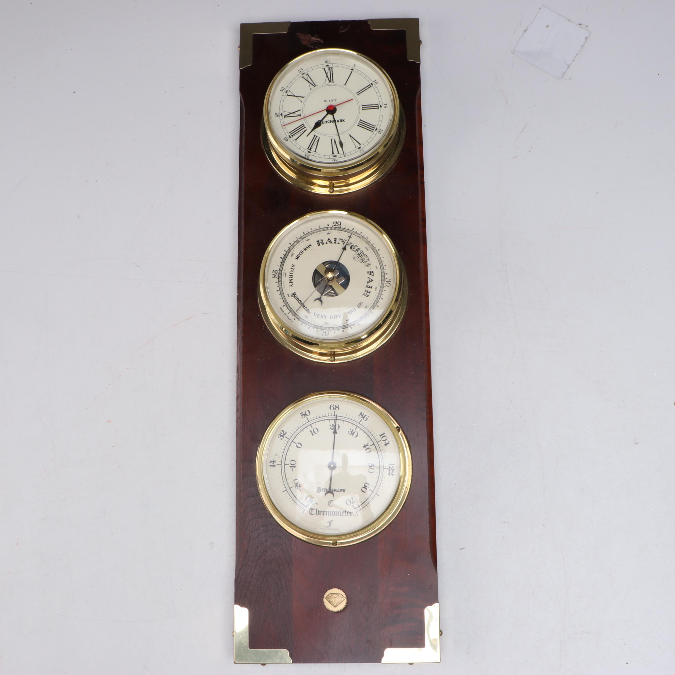 Benchmark Three Part Weather Station with Seth Thomas and Other Mantel Clocks