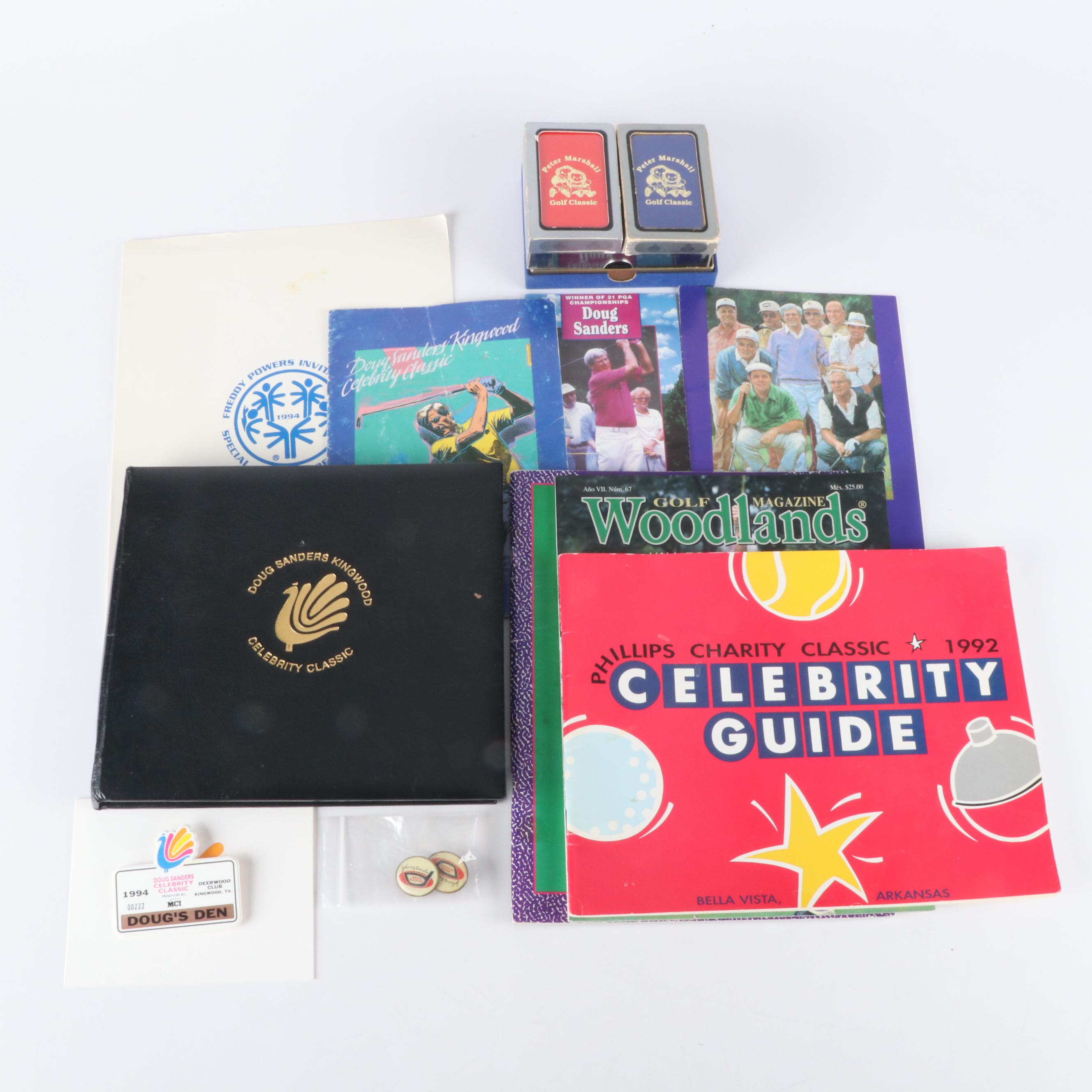 Celebrity Golf Programs, Playing Card Decks, and More, Late 20th Century