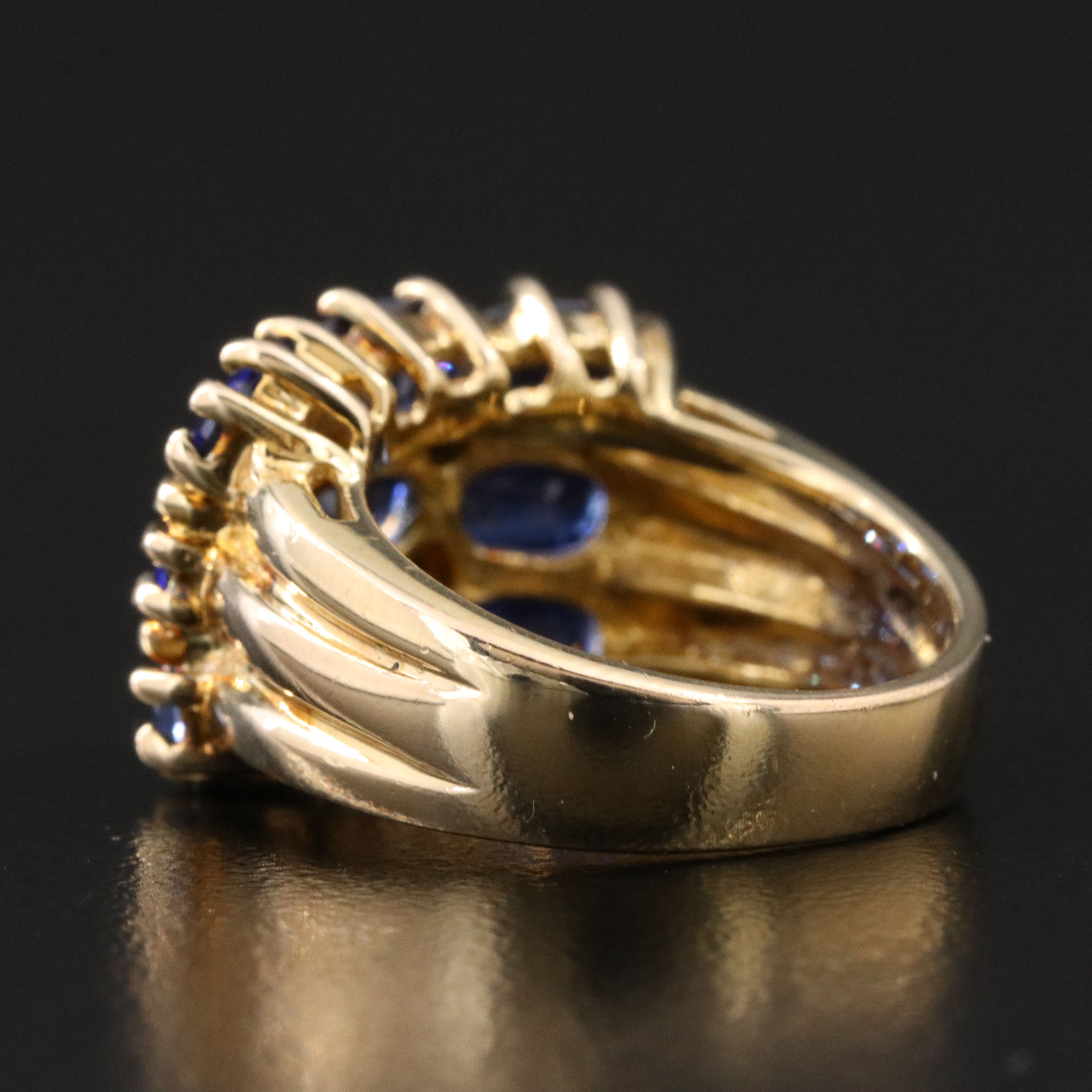 Sterling Sapphire and Diamond Ring