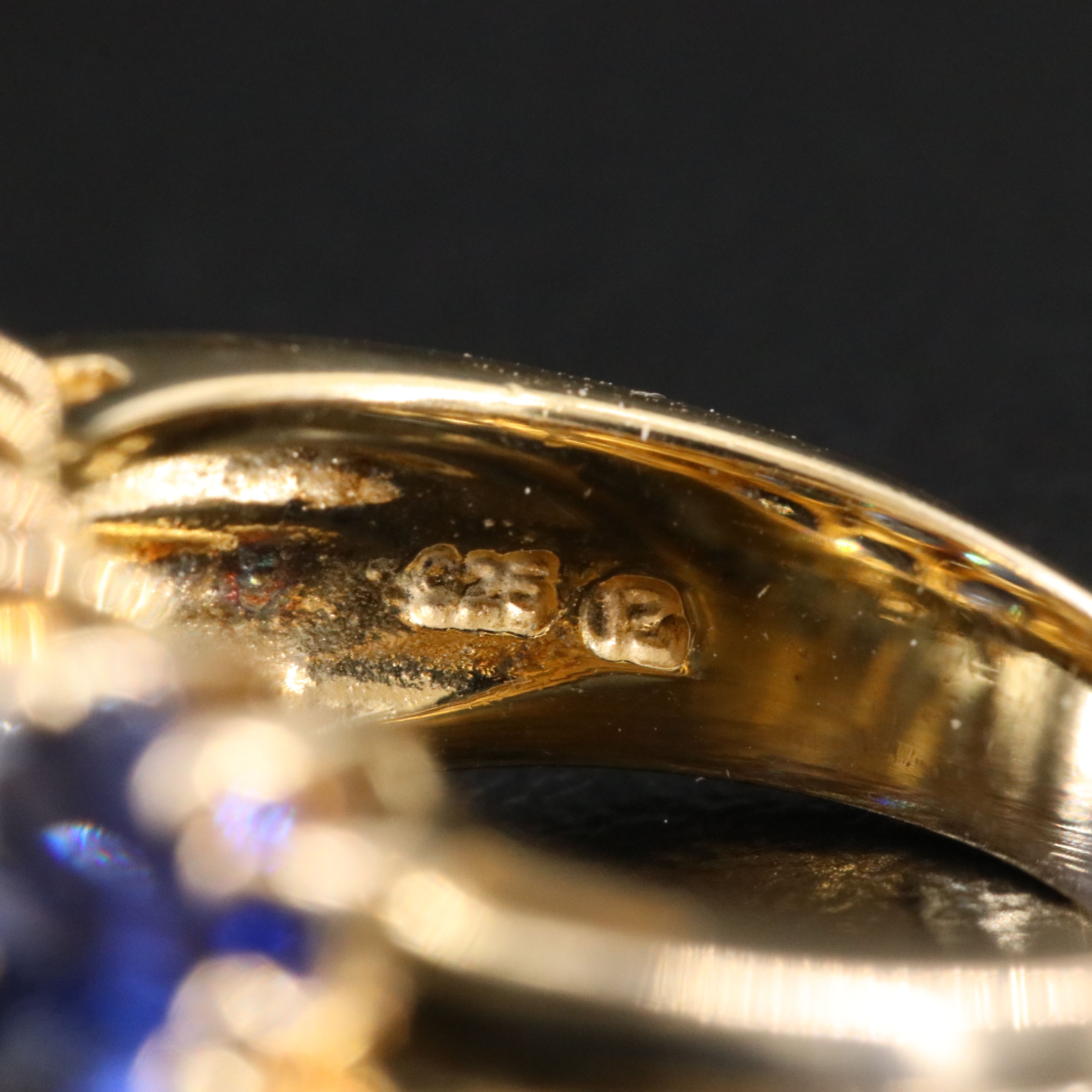 Sterling Sapphire and Diamond Ring