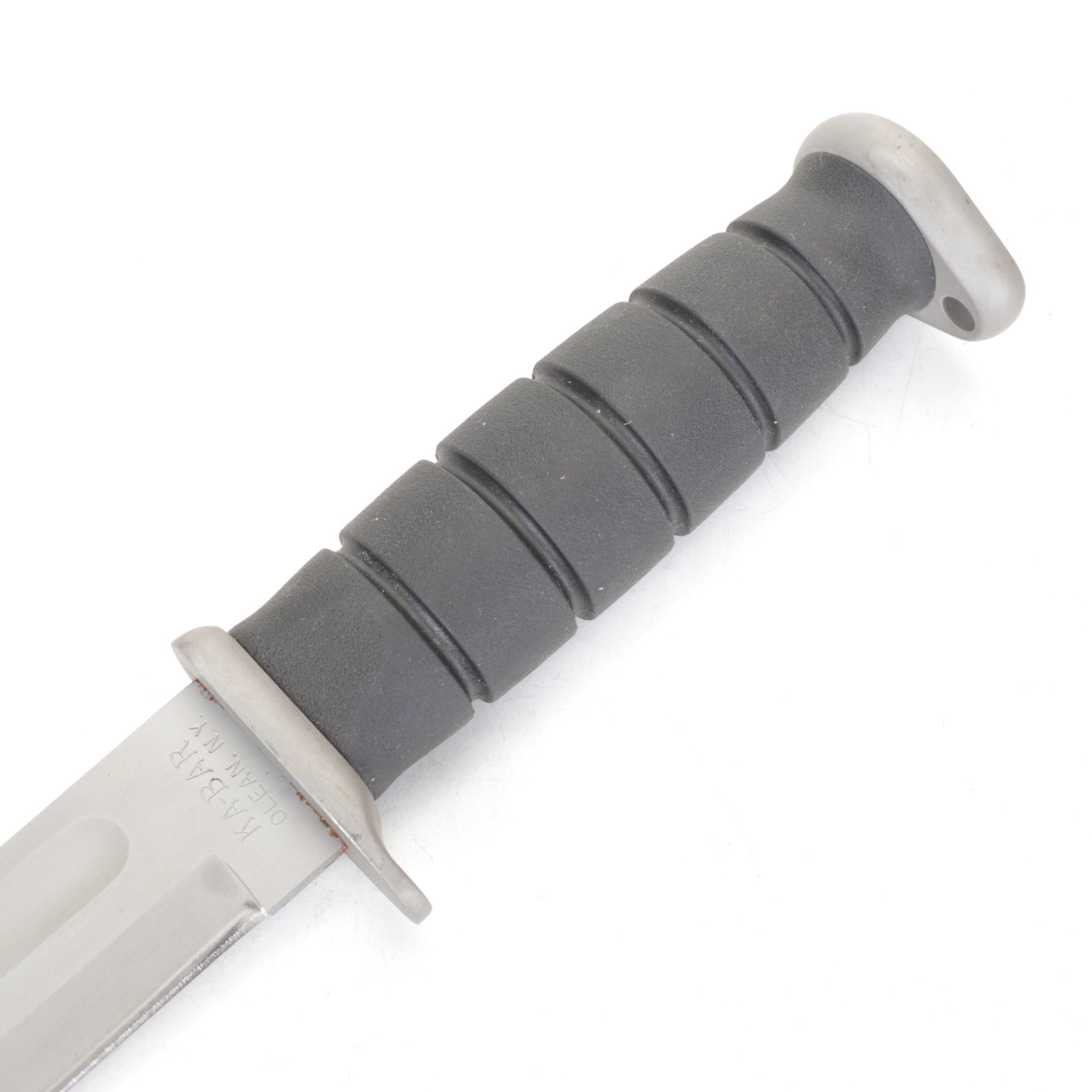 KA-BAR Fixed Blade Knife with Rubber Grip & Sheathe