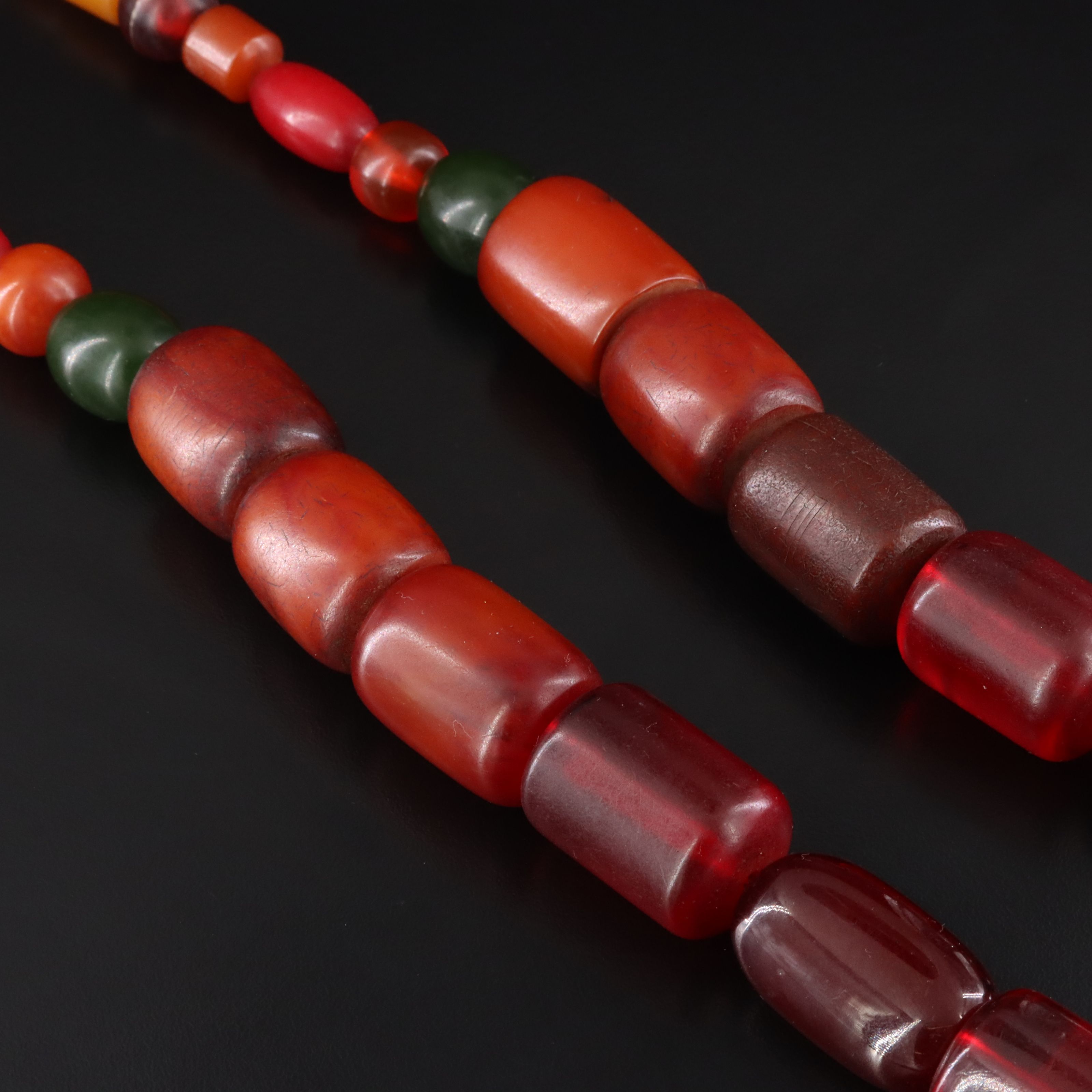 Vintage Bakelite and Early Plastic Bead Necklace