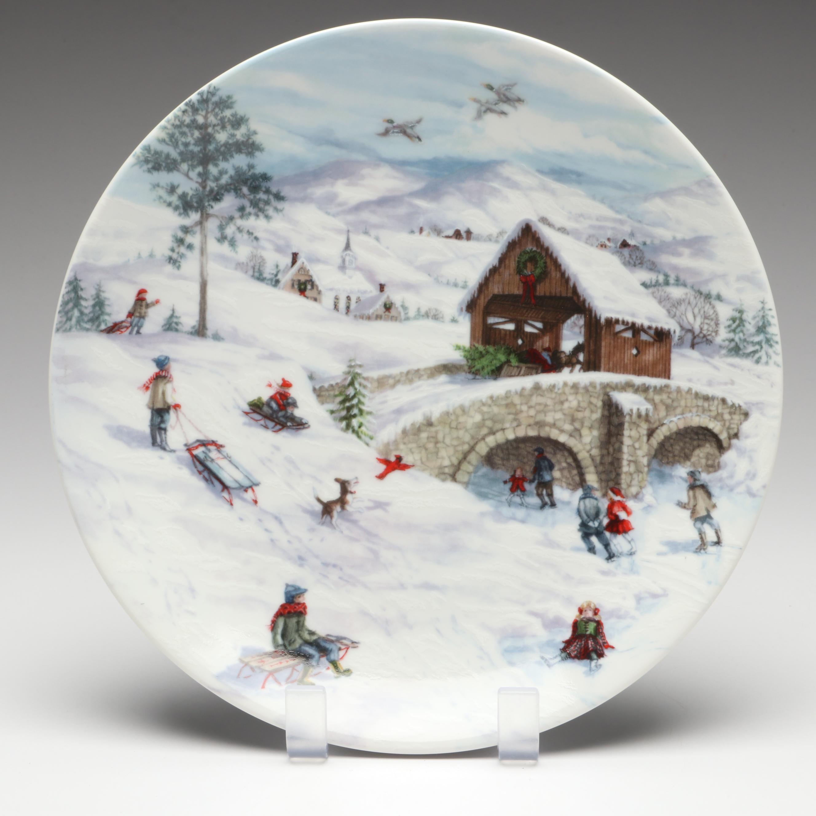Lenox American Christmas "Bringing Home The Tree" and More Porcelain Plates