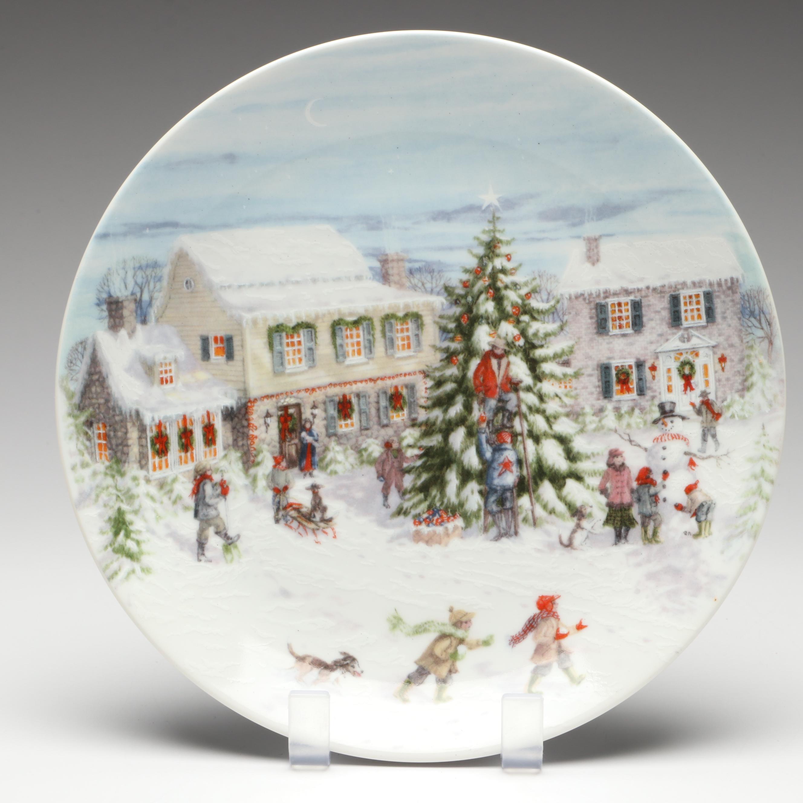Lenox American Christmas "Bringing Home The Tree" and More Porcelain Plates
