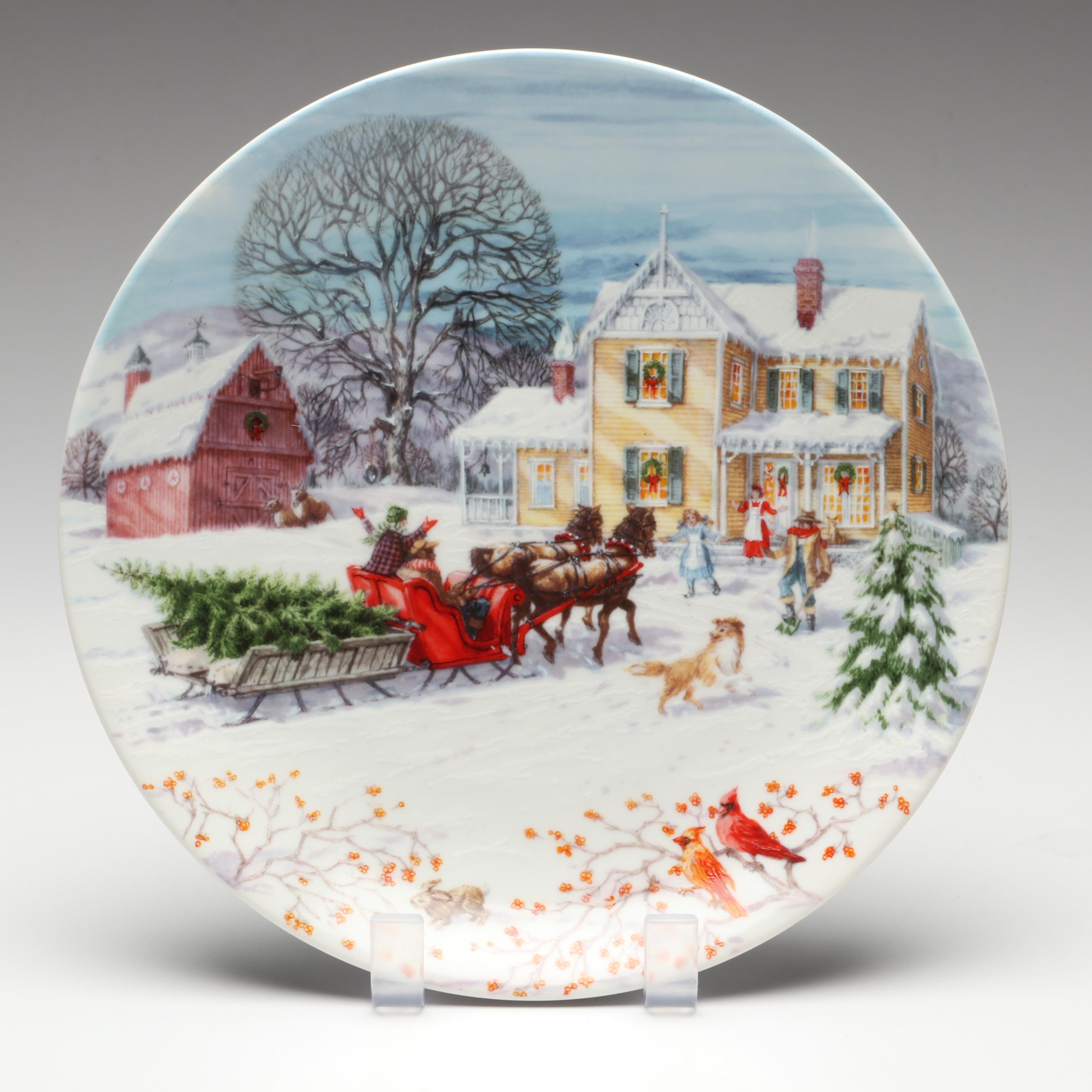 Lenox American Christmas "Bringing Home The Tree" and More Porcelain Plates