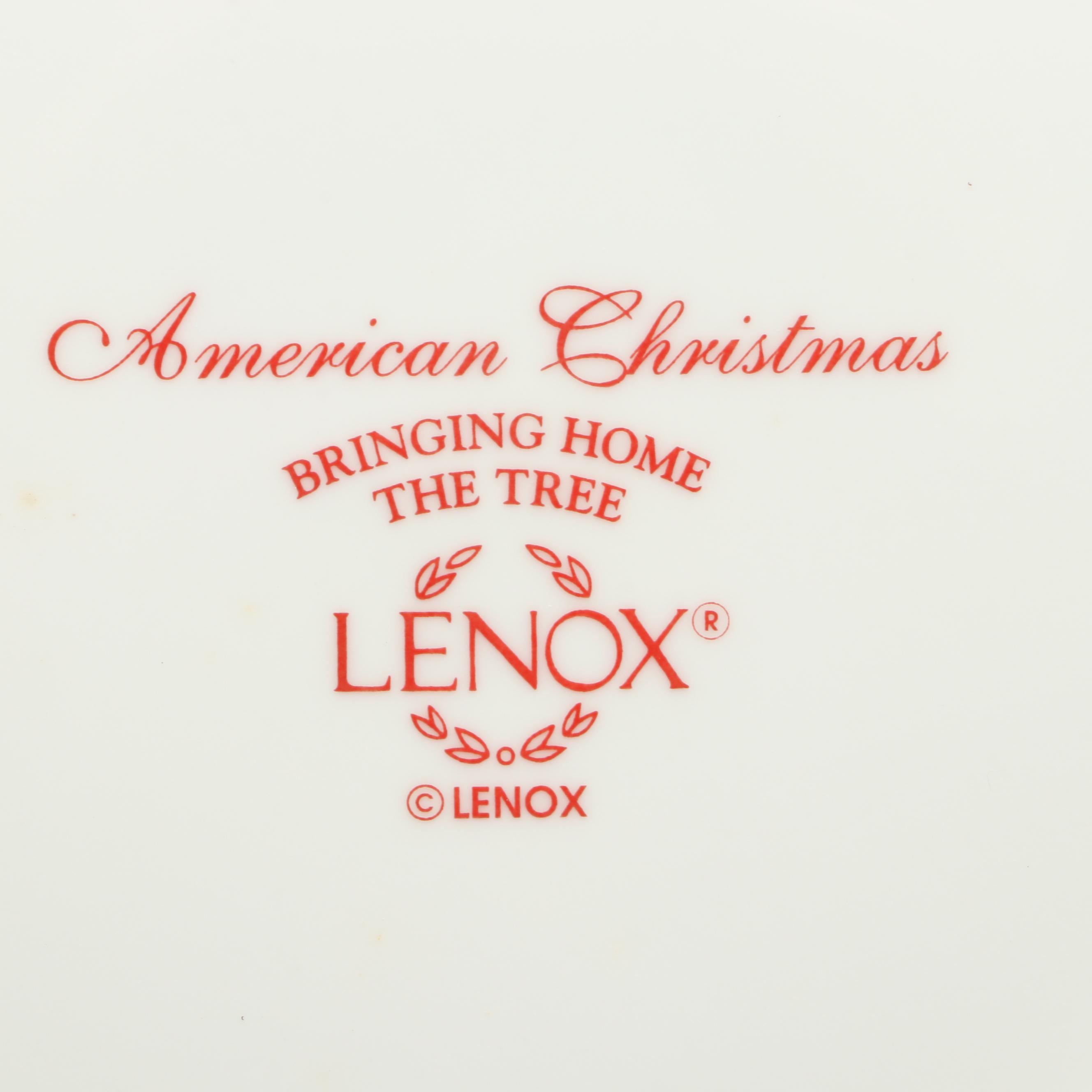 Lenox American Christmas "Bringing Home The Tree" and More Porcelain Plates