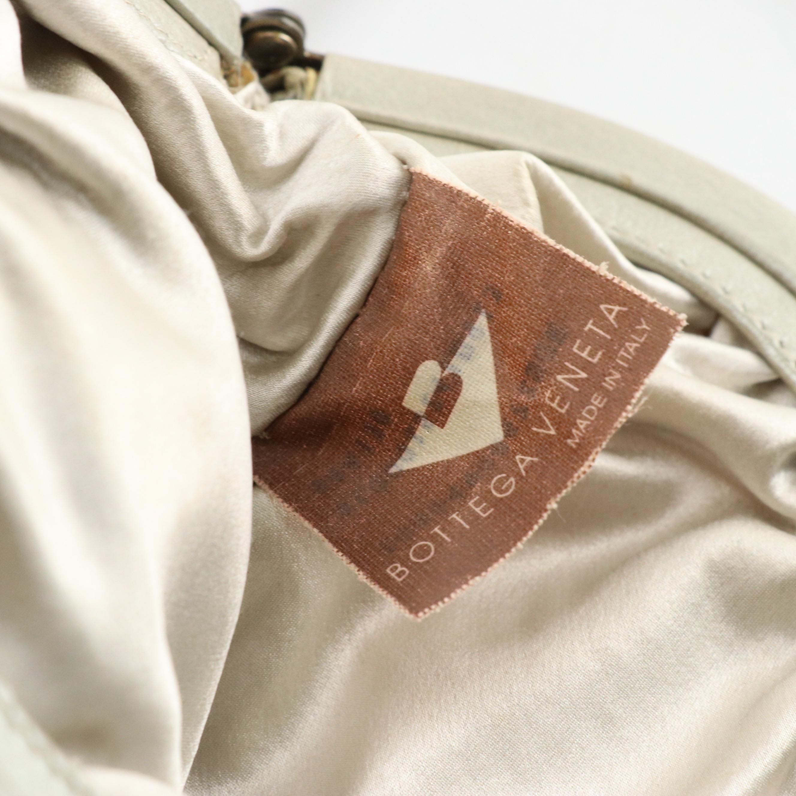 Bottega Veneta Vintage Woven Metallic Leather Flower Pouch