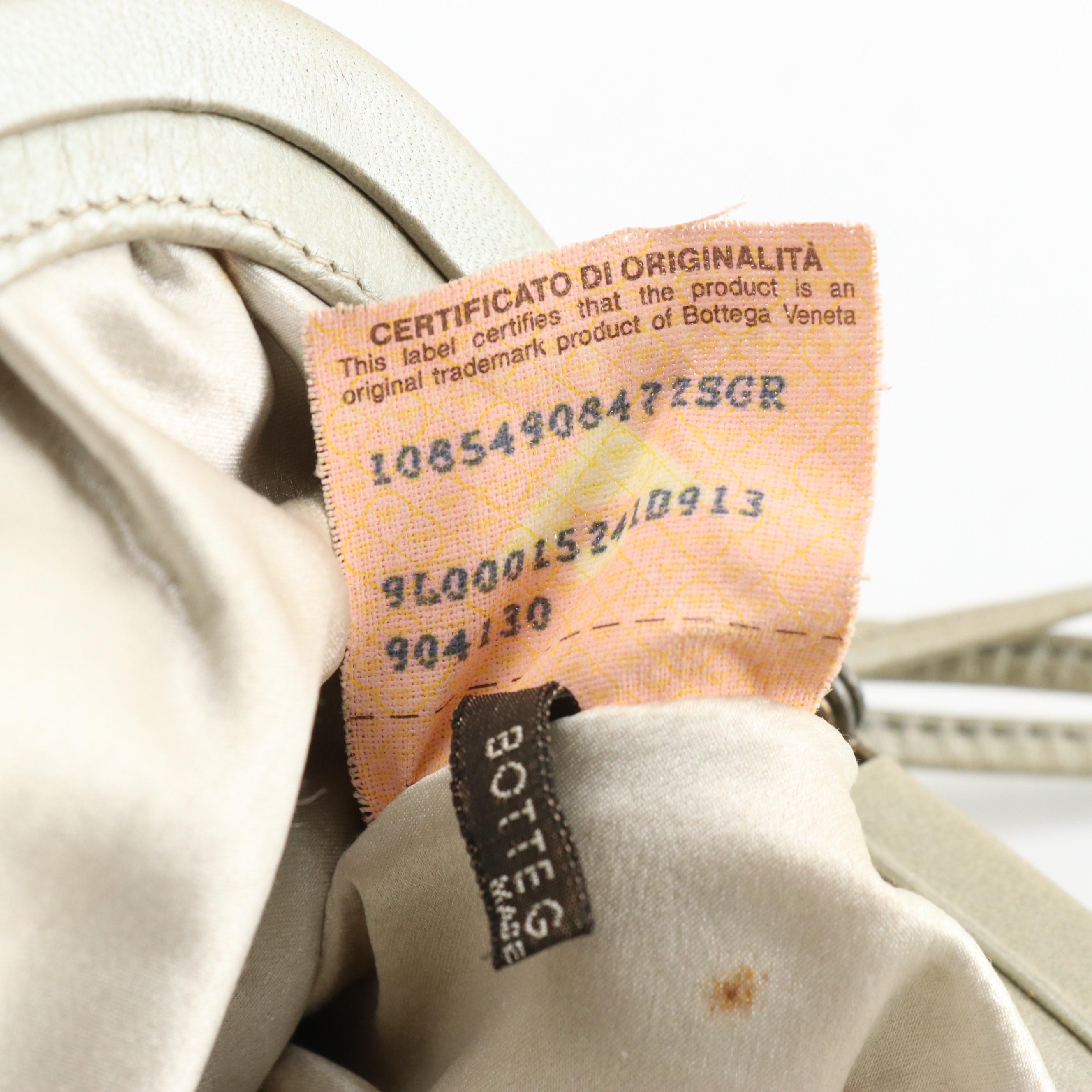 Bottega Veneta Vintage Woven Metallic Leather Flower Pouch