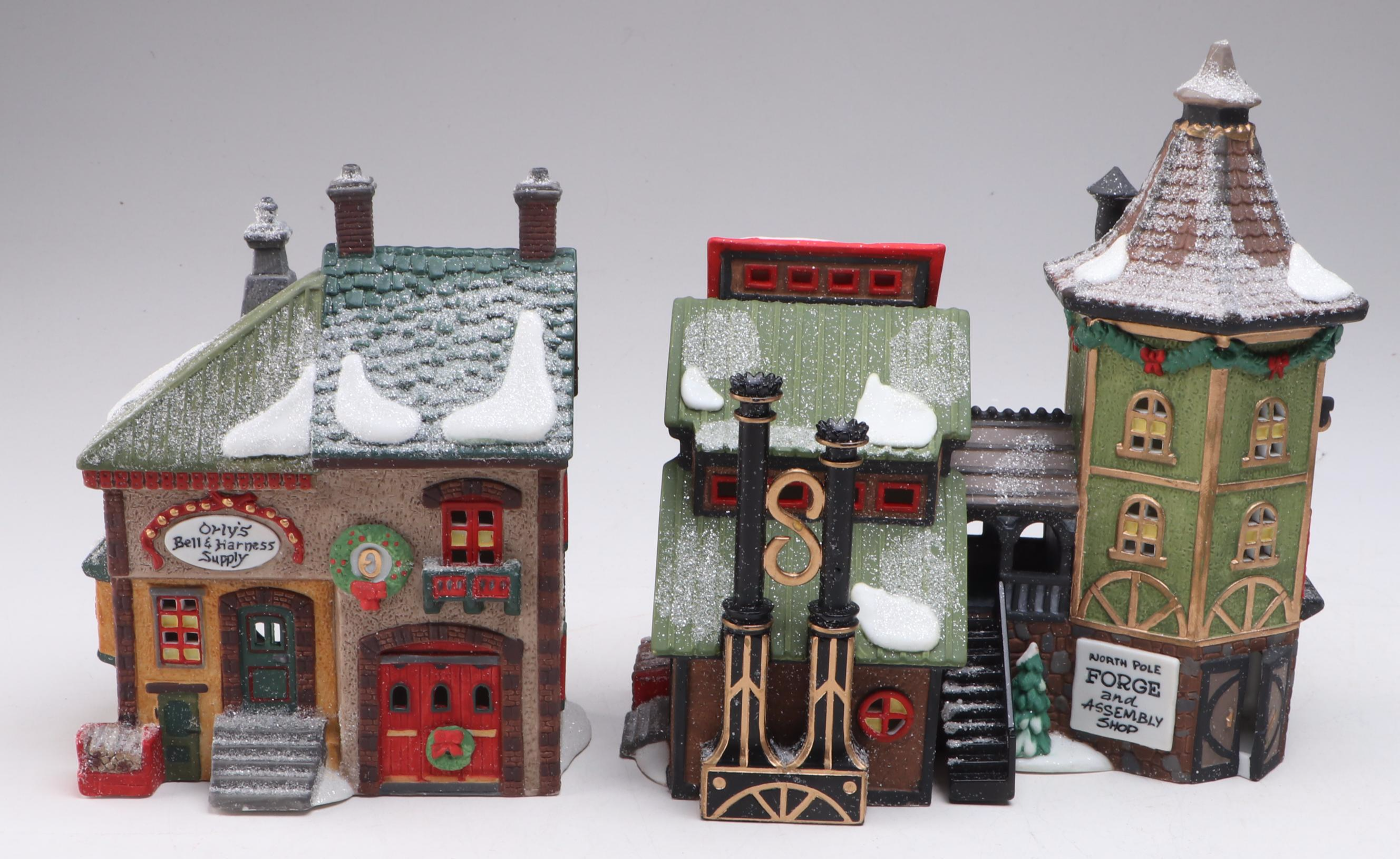 Department 56 "Orly's Bell & Harness Supply" with More North Pole Series Sets
