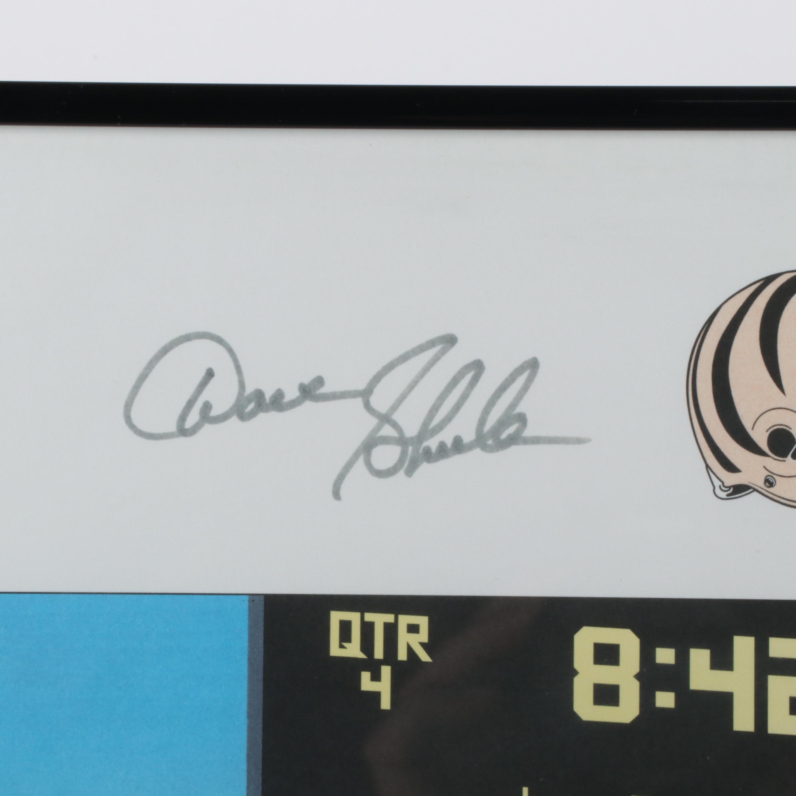 Dave Shula Signed Looney Tunes Cincinnati Bengals Limited Edition Print