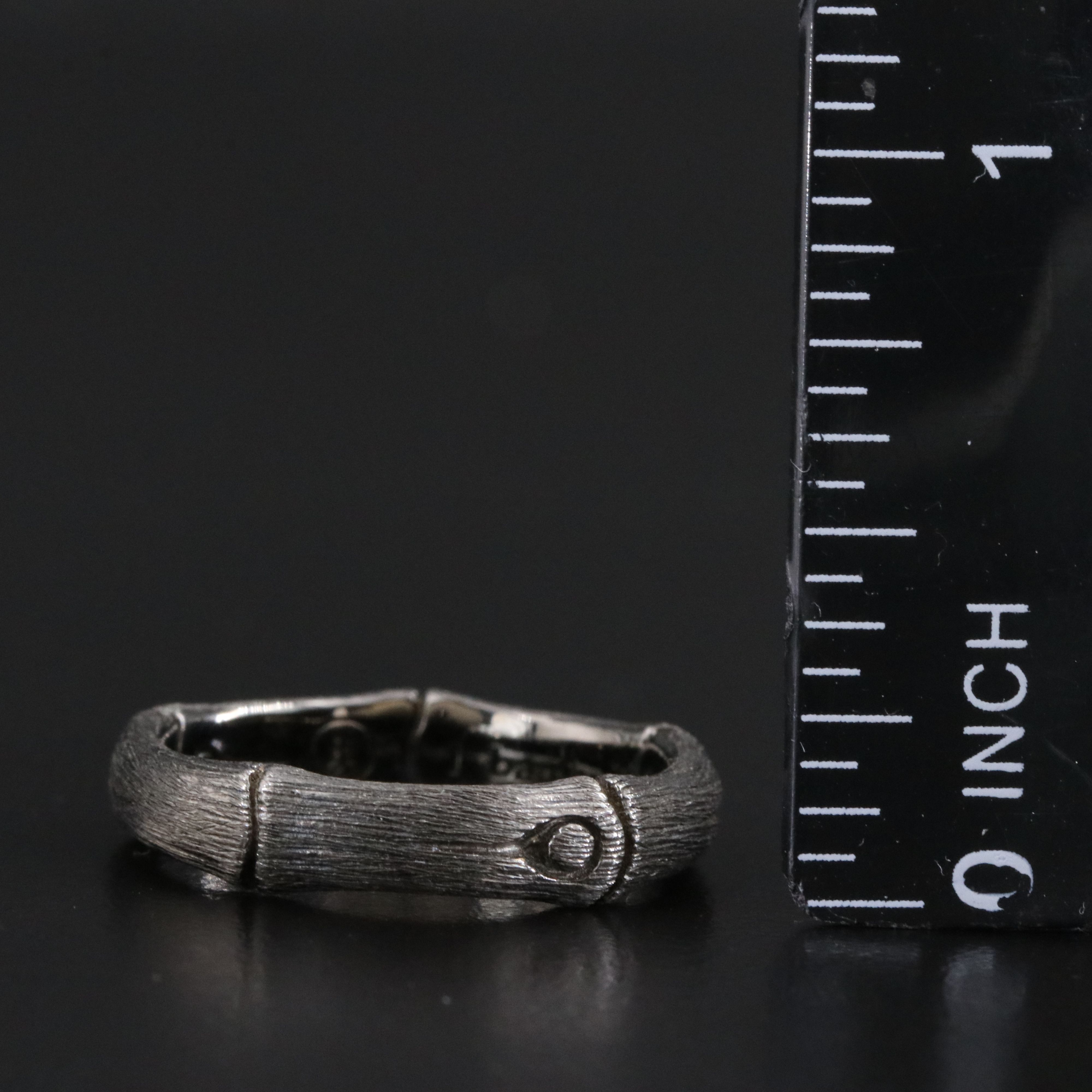 John Hardy Bamboo Darkened Sterling Stackable Ring