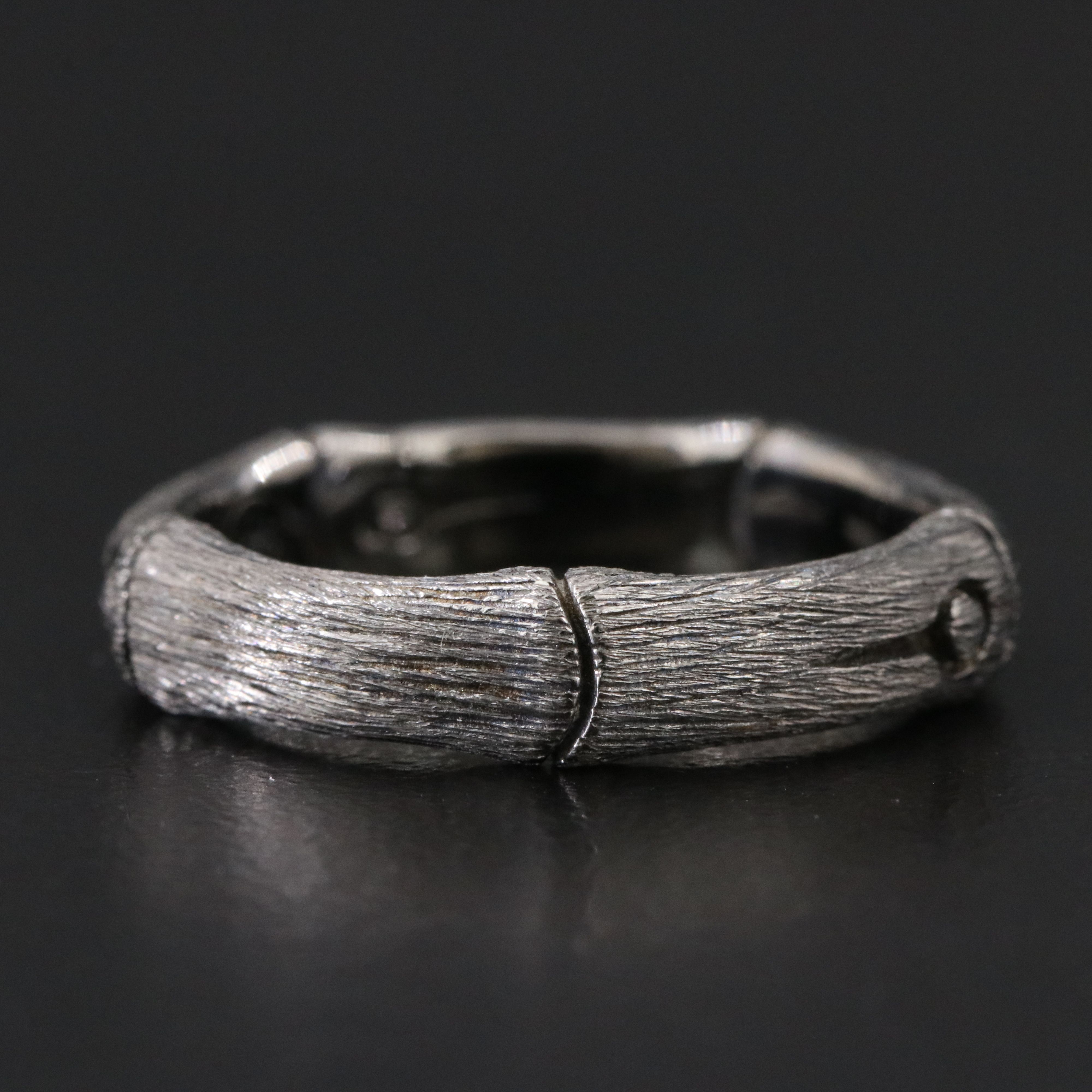John Hardy Bamboo Darkened Sterling Stackable Ring