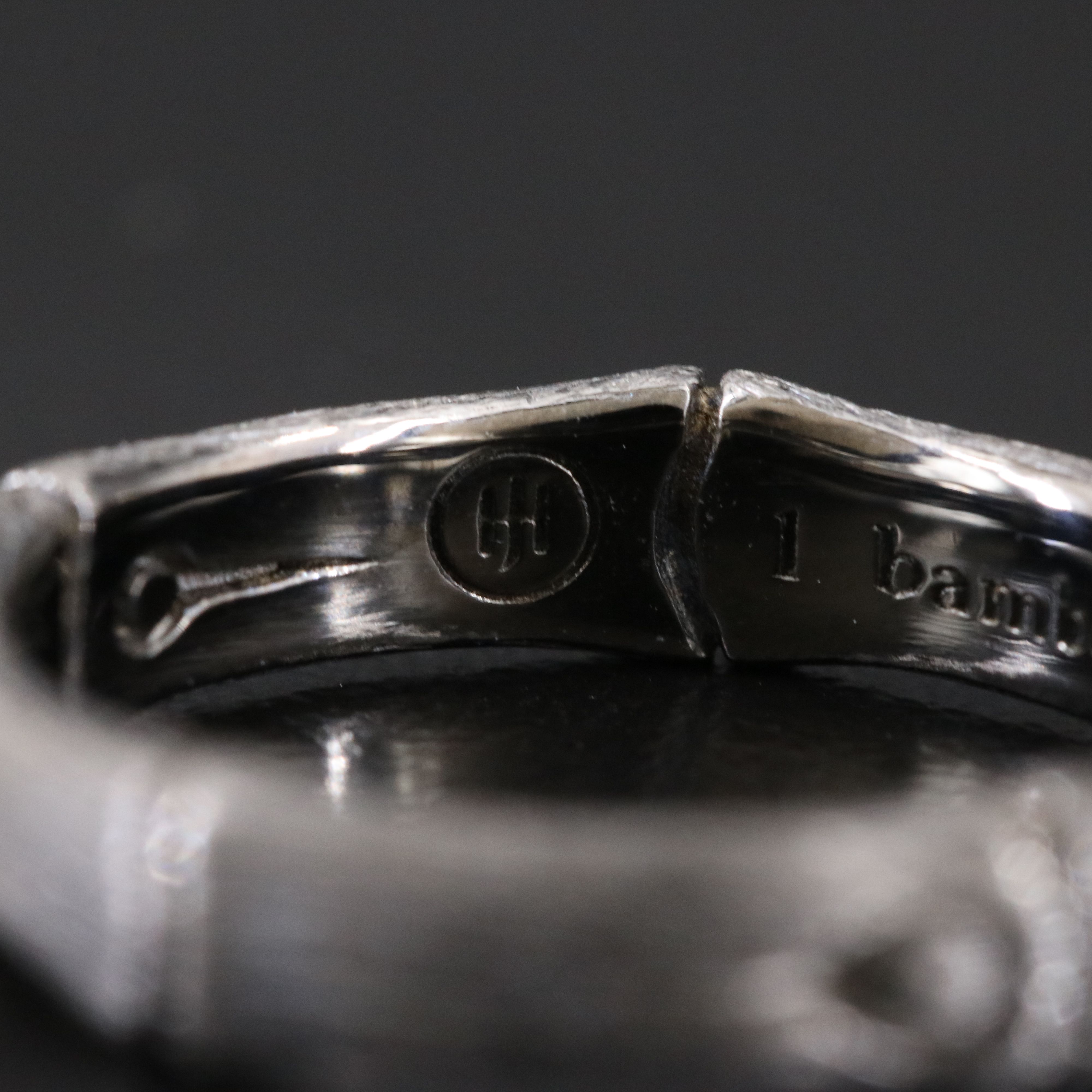 John Hardy Bamboo Darkened Sterling Stackable Ring