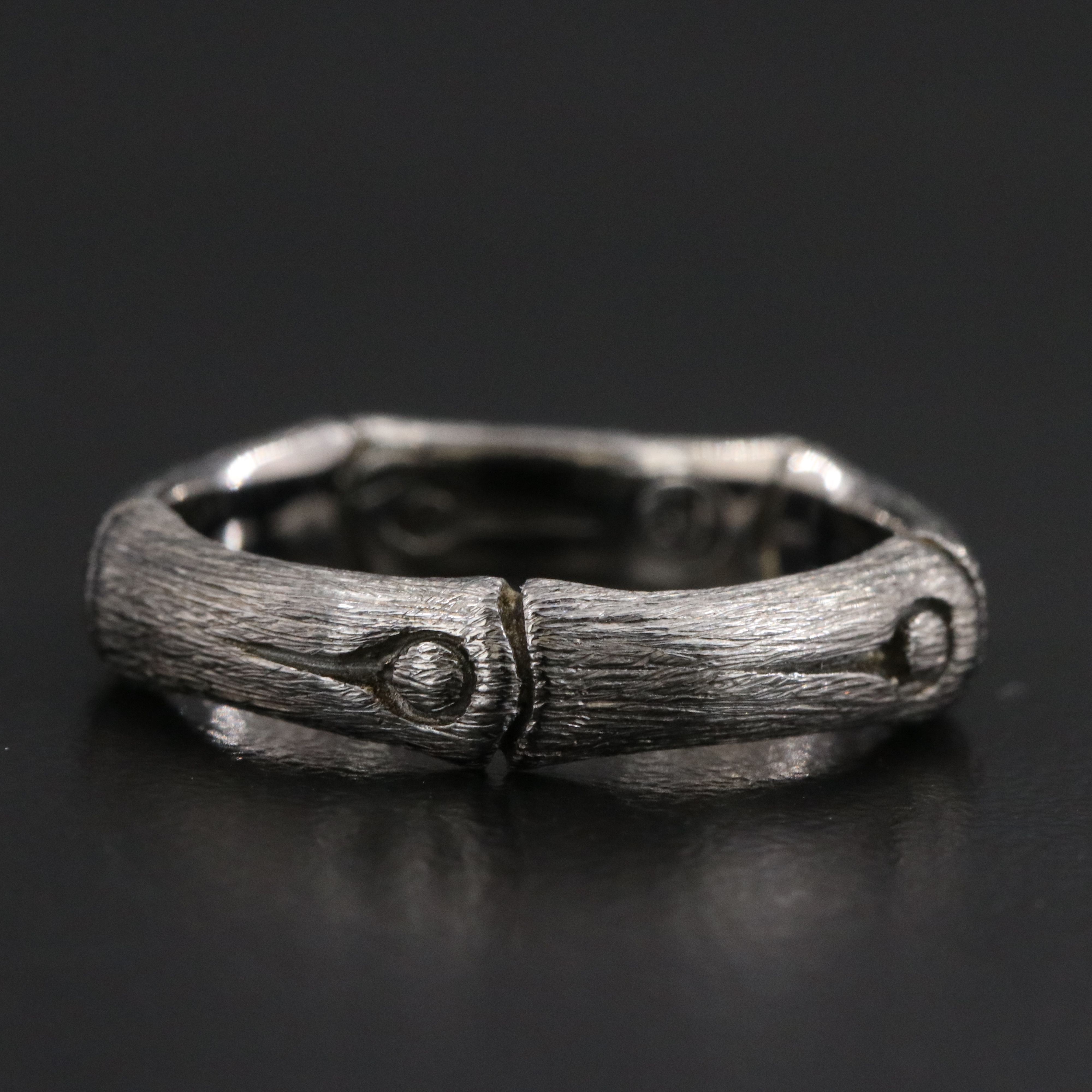 John Hardy Bamboo Darkened Sterling Stackable Ring