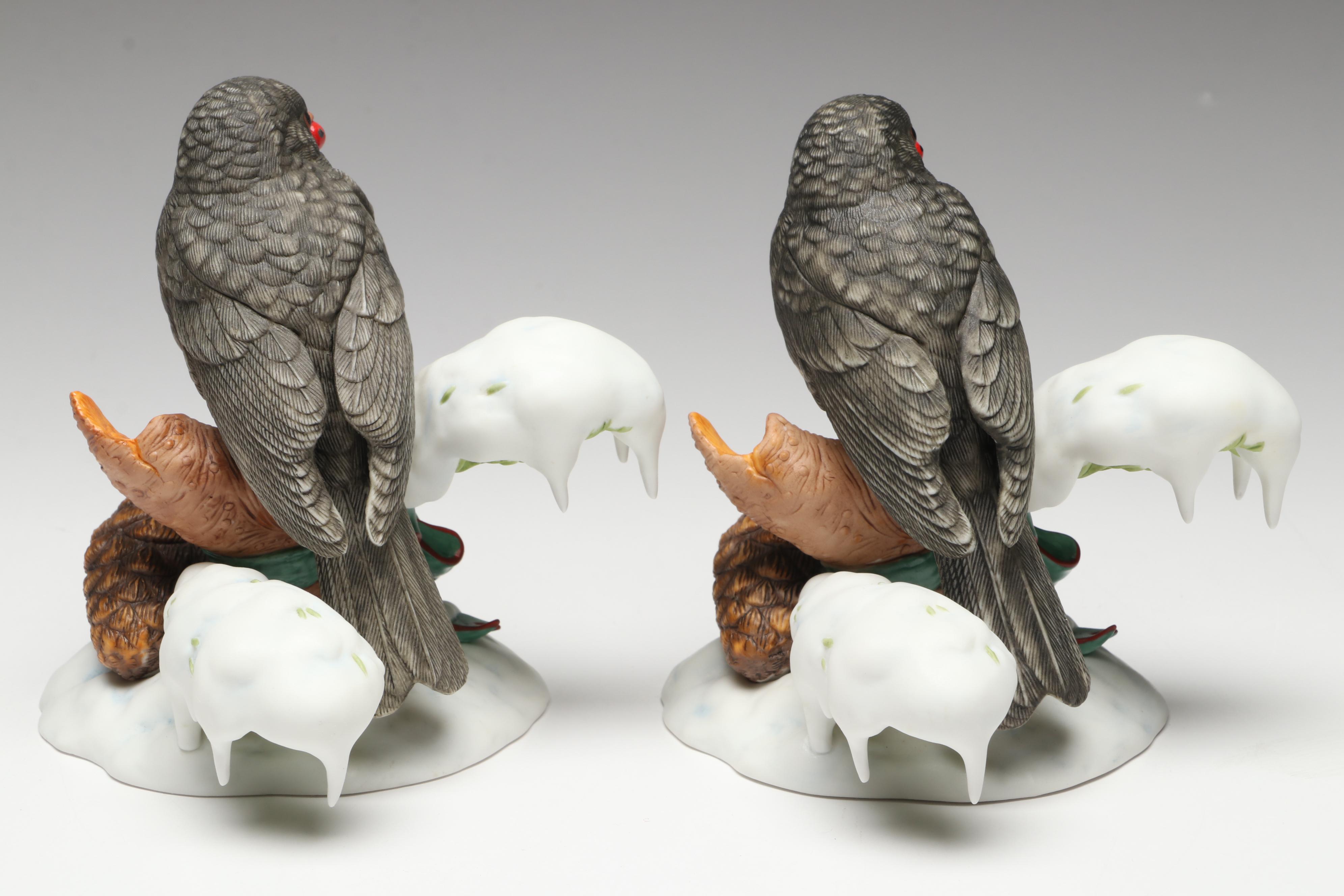 Lenox "Christmas Snowbird" and "Chickadee" Porcelain Figures