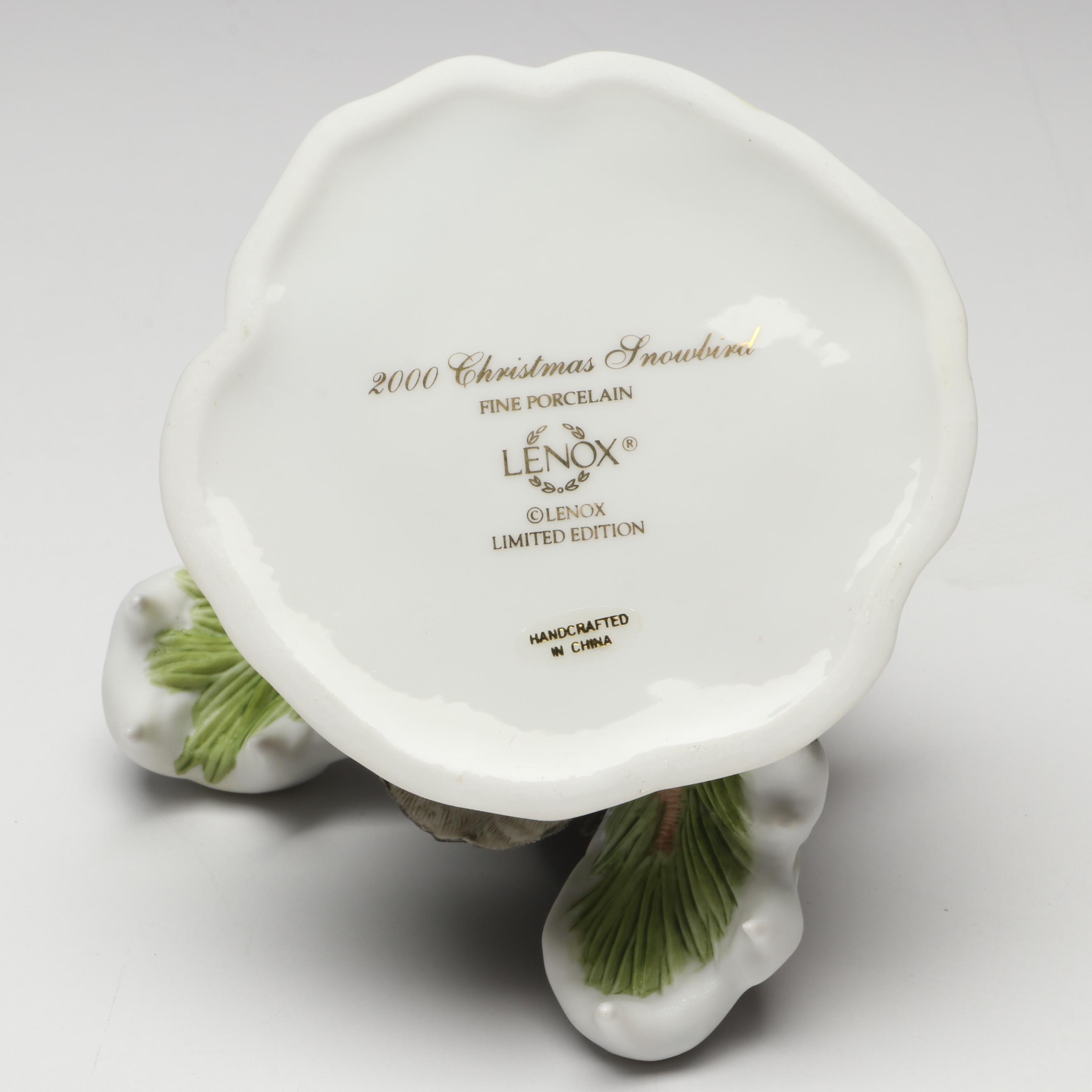 Lenox "Christmas Snowbird" and "Chickadee" Porcelain Figures