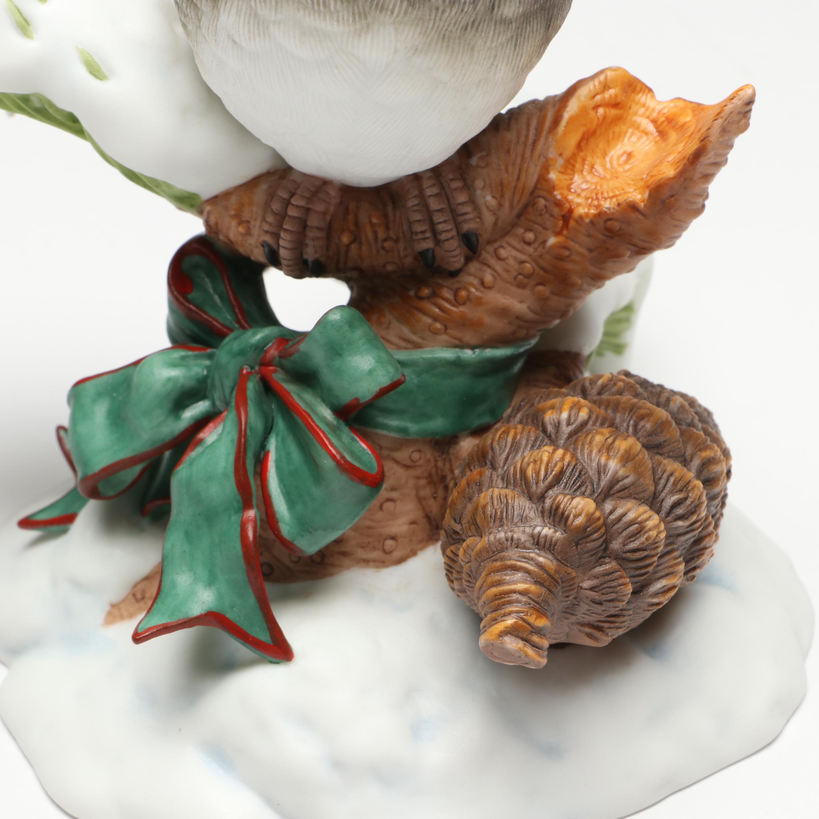 Lenox "Christmas Snowbird" and "Chickadee" Porcelain Figures