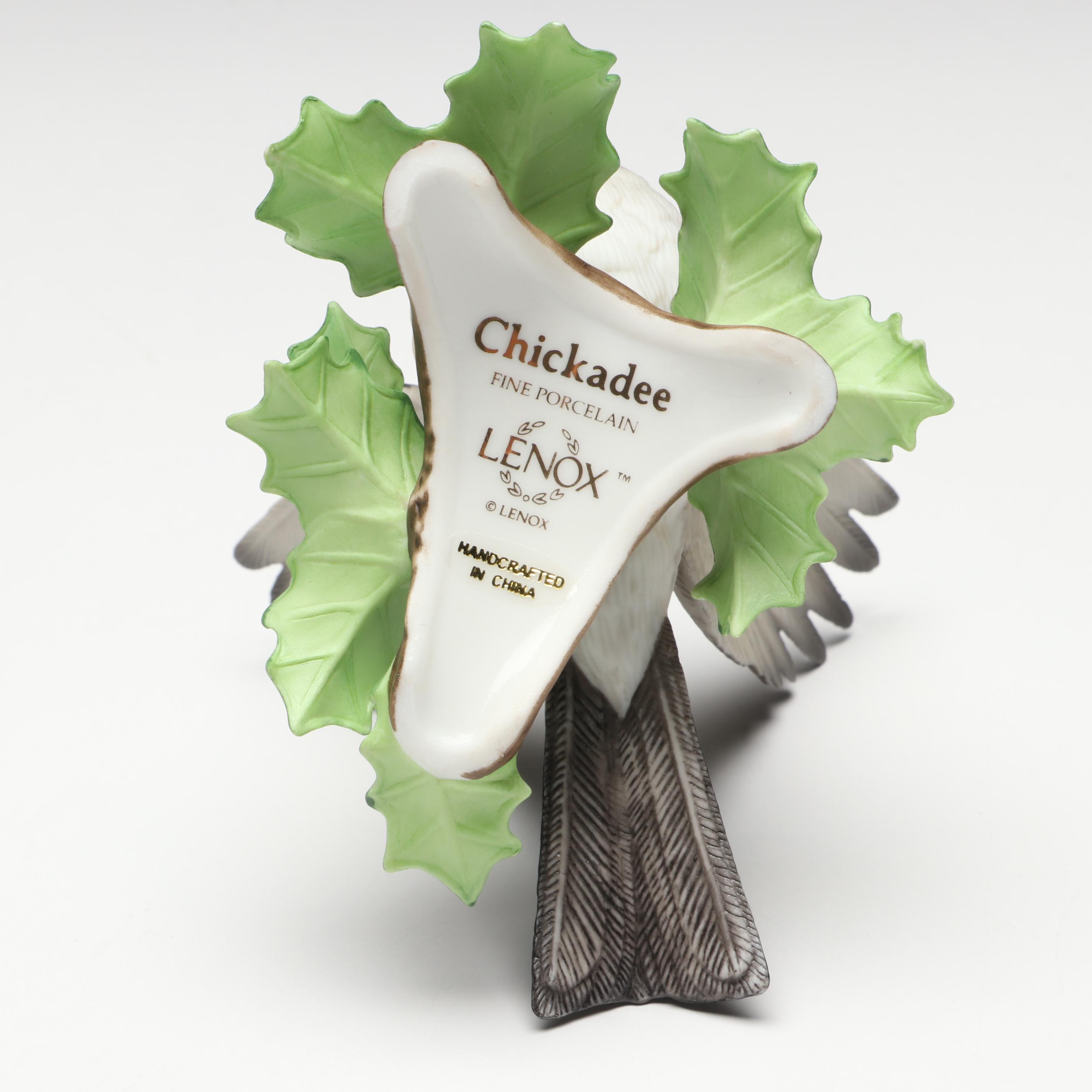 Lenox "Christmas Snowbird" and "Chickadee" Porcelain Figures