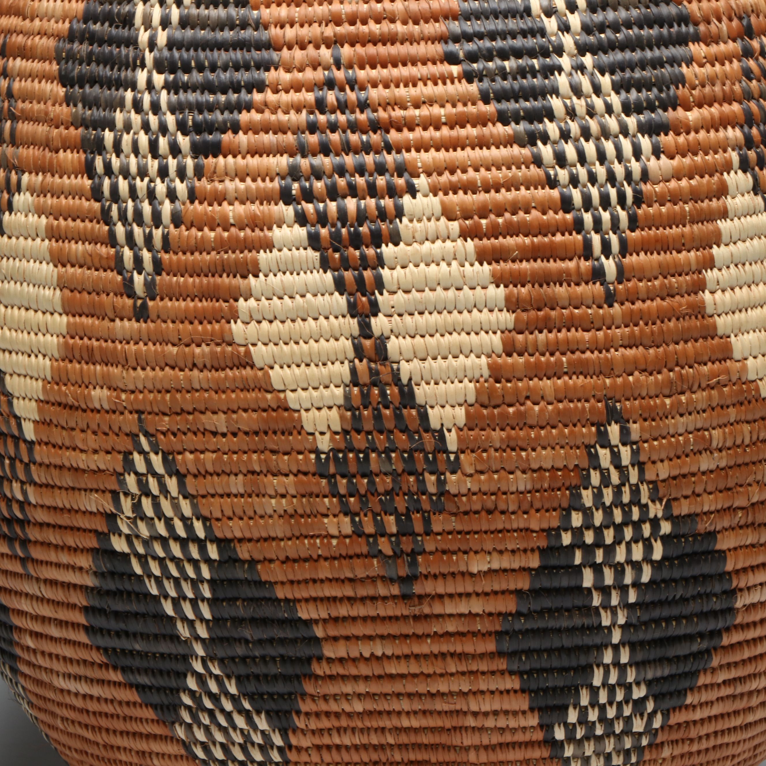 Zinhle Khumalo South African Zulu Ilala Palm Egg-Shaped Basket