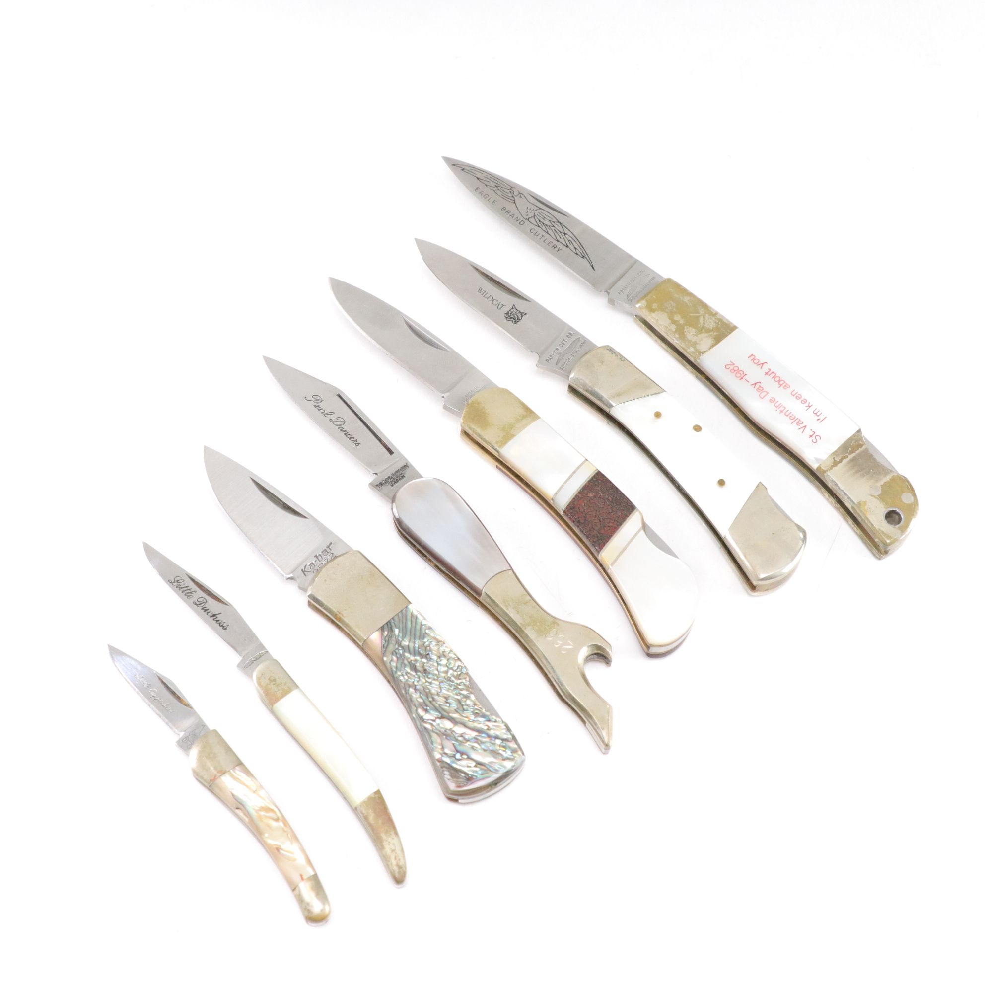 Frost, Taylor, Parker, KA-BAR and More Mother-of-Pearl Handled Folding Knives