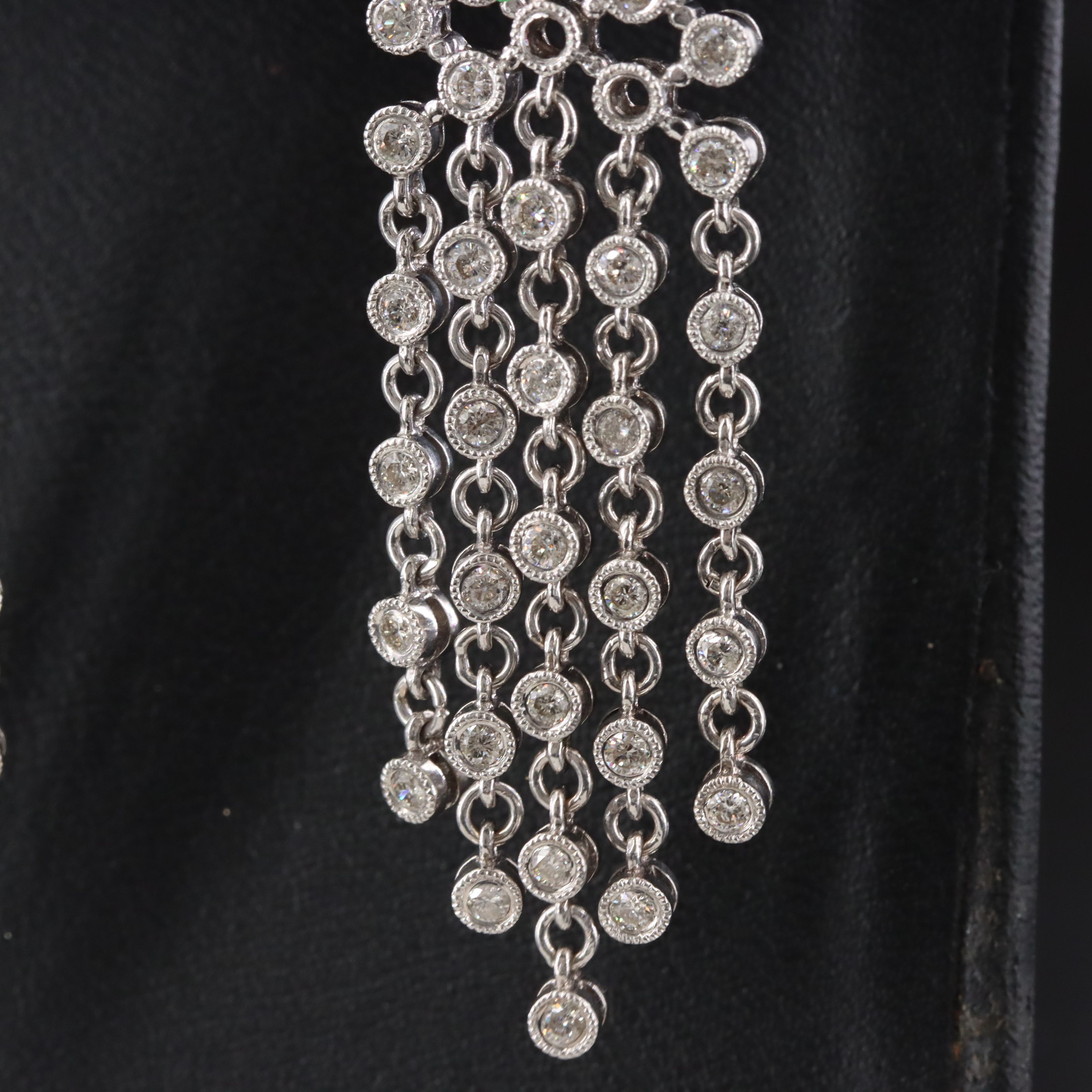 14K 1.96 CTW Diamond Heart with Fringe Earrings