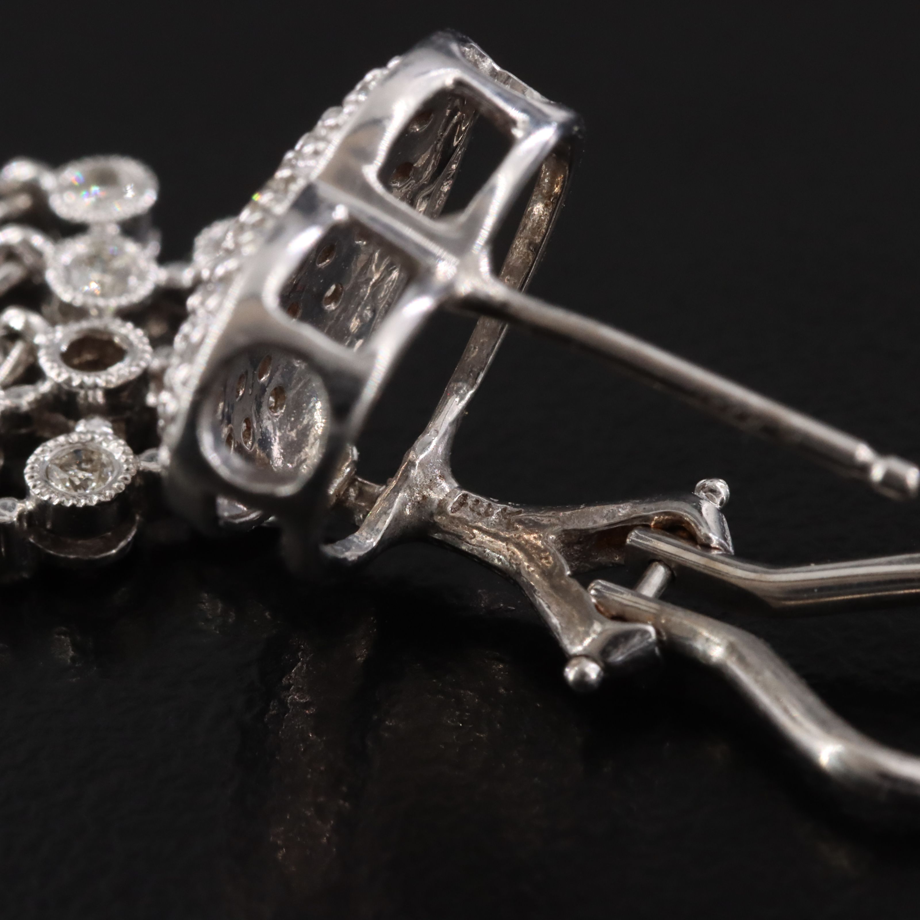 14K 1.96 CTW Diamond Heart with Fringe Earrings