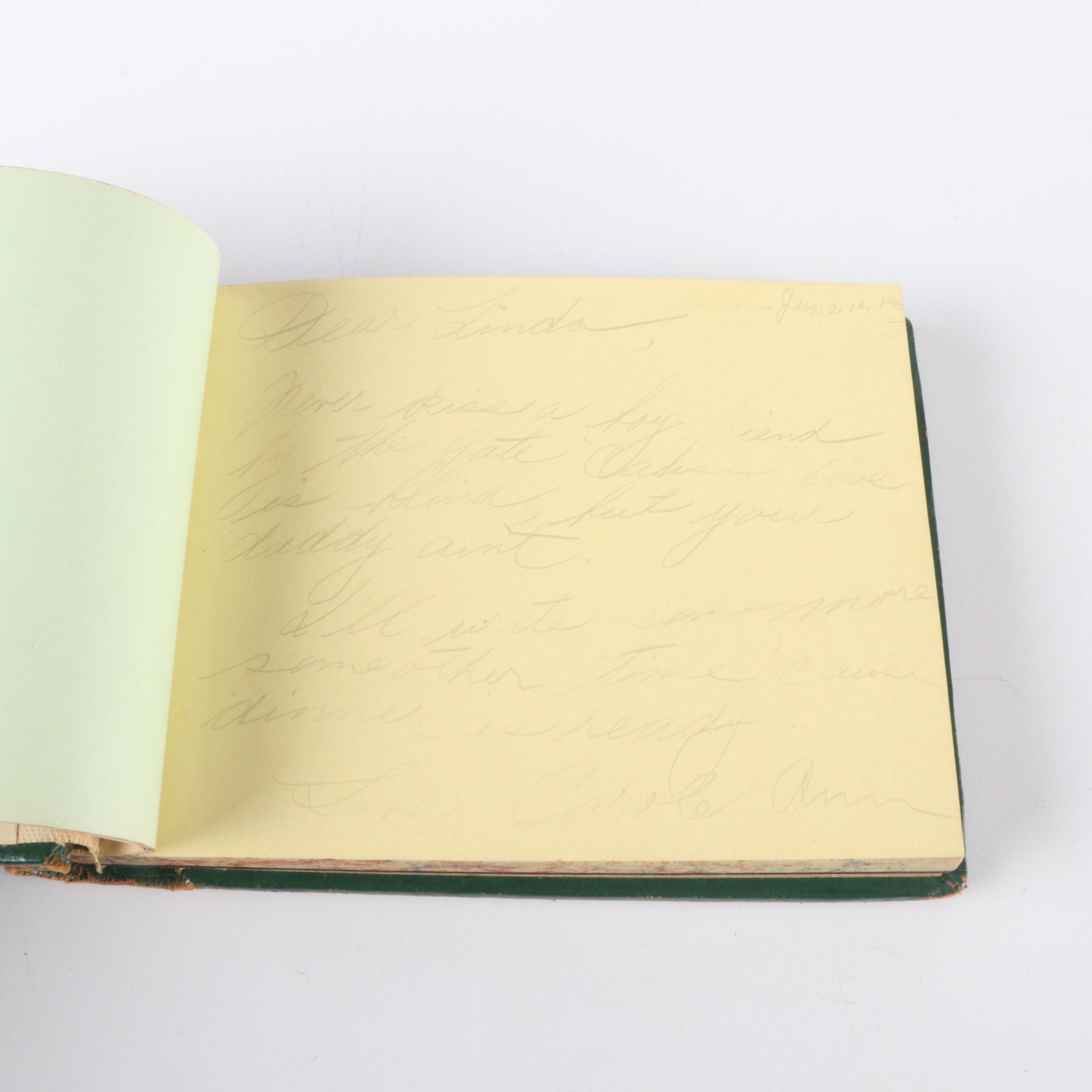 Middle School Autograph Book, Nora Ephron & Early Celebrity Signatures, 1950s